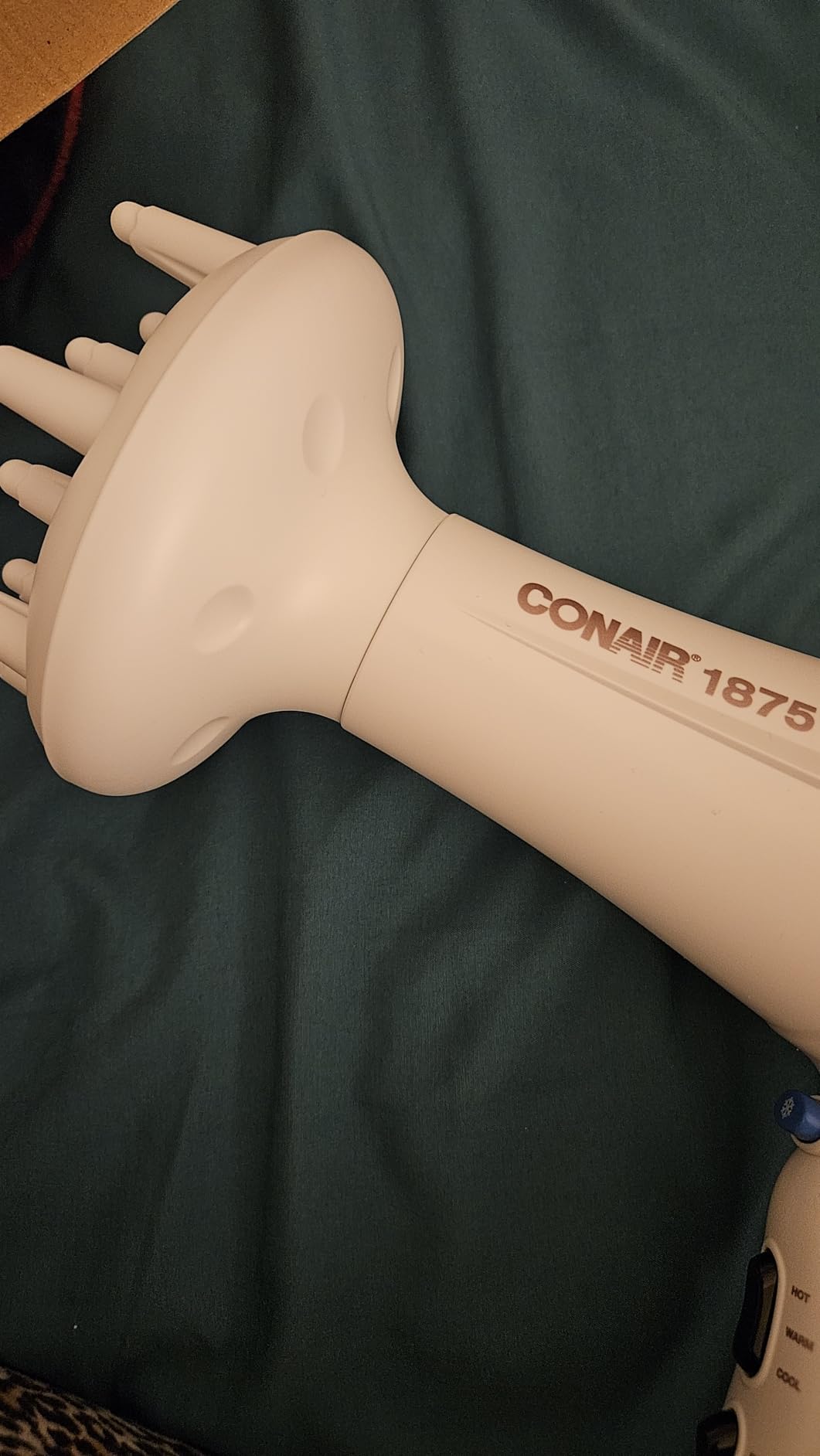 Conair Double Ceramic Hair Dryer with Diffuser & Concentrator, 1875W | Ionic blow dryer with concentrator and diffuser hair dryer attachments made to smooth frizz and enhance curl definition customer photo 1