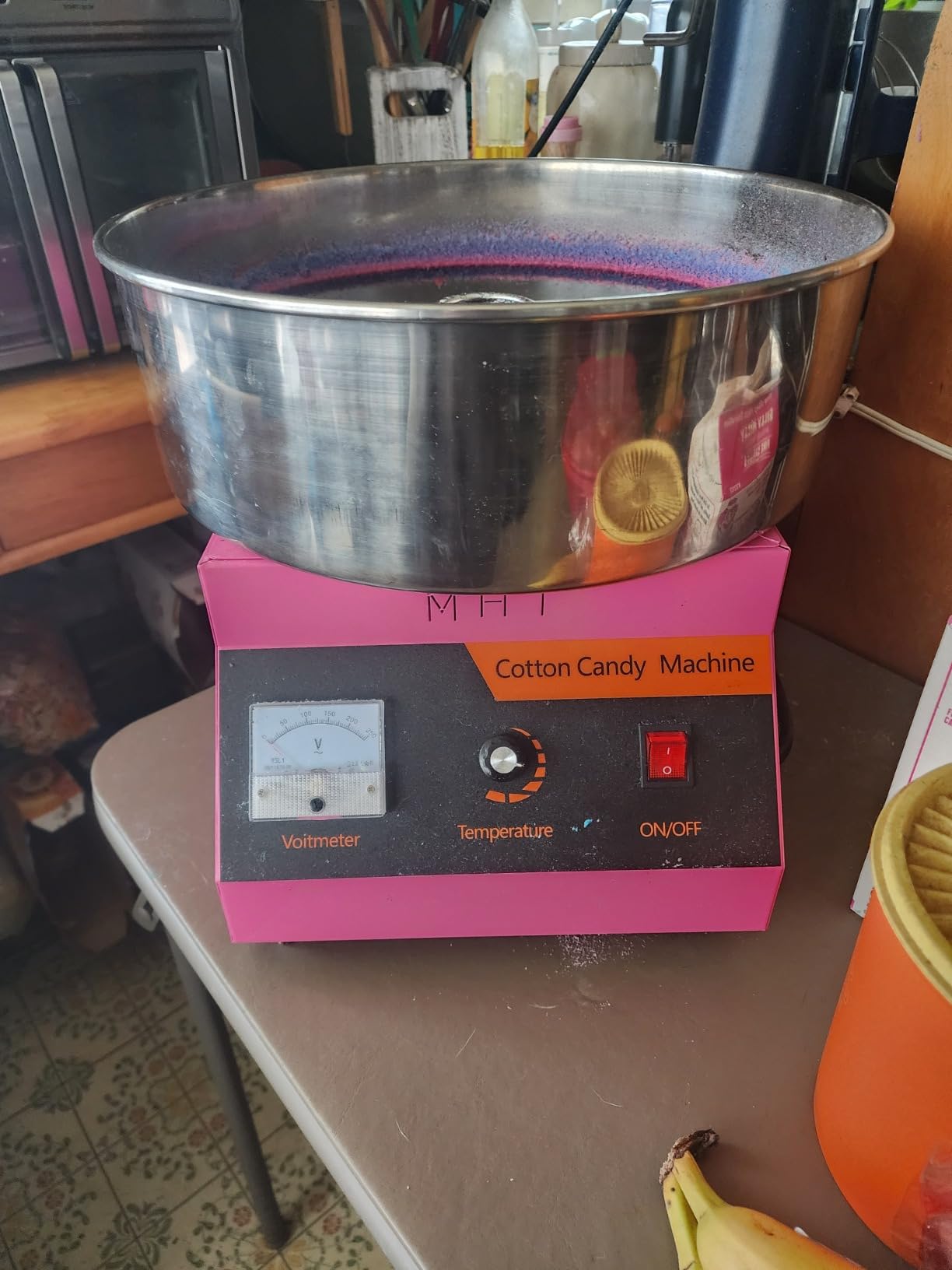 Commercial & Home Cotton Candy Machine 110V 1000W, 3 Mins Fast Preheat, Stainless Steel, Easy to Operate & Clean for Birthday Party, Events & Commercial Use customer photo 2