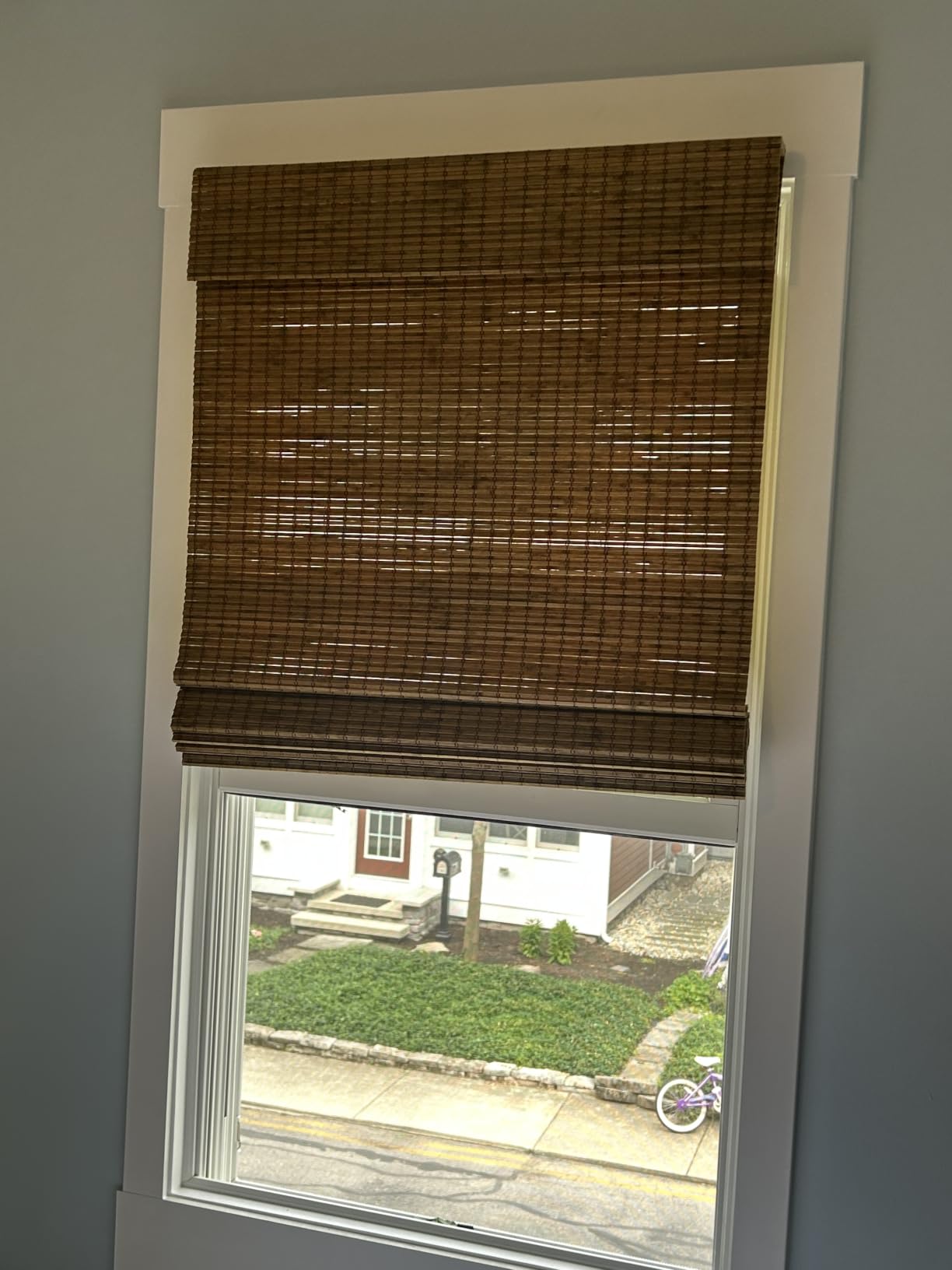 LazBlinds Cordless Bamboo Roman Shades, 22.5x48, Highfield Teak customer photo 2