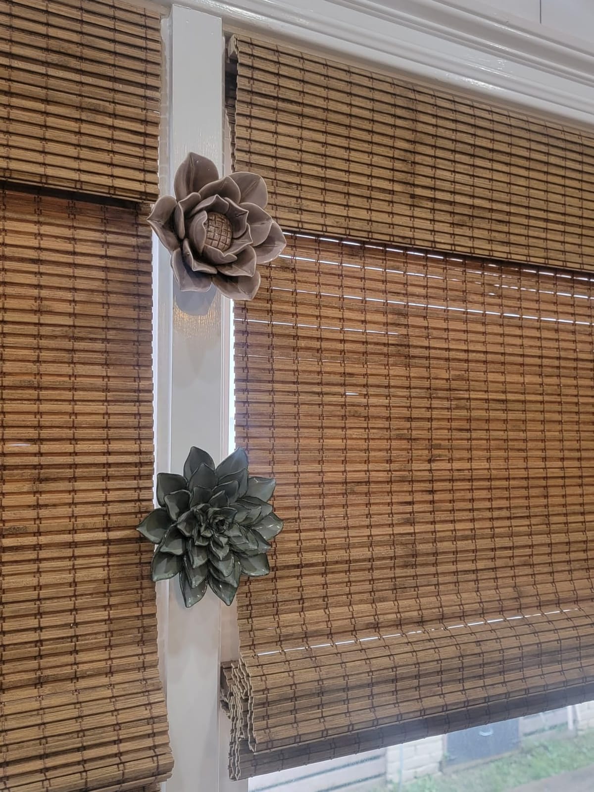 LazBlinds Cordless Bamboo Roman Shades, 34.5x48, Highfield Teak | Privacy Blinds for Interior Windows, Room Darkening Roll Up Bamboo Blinds for Home & Patio customer photo 1