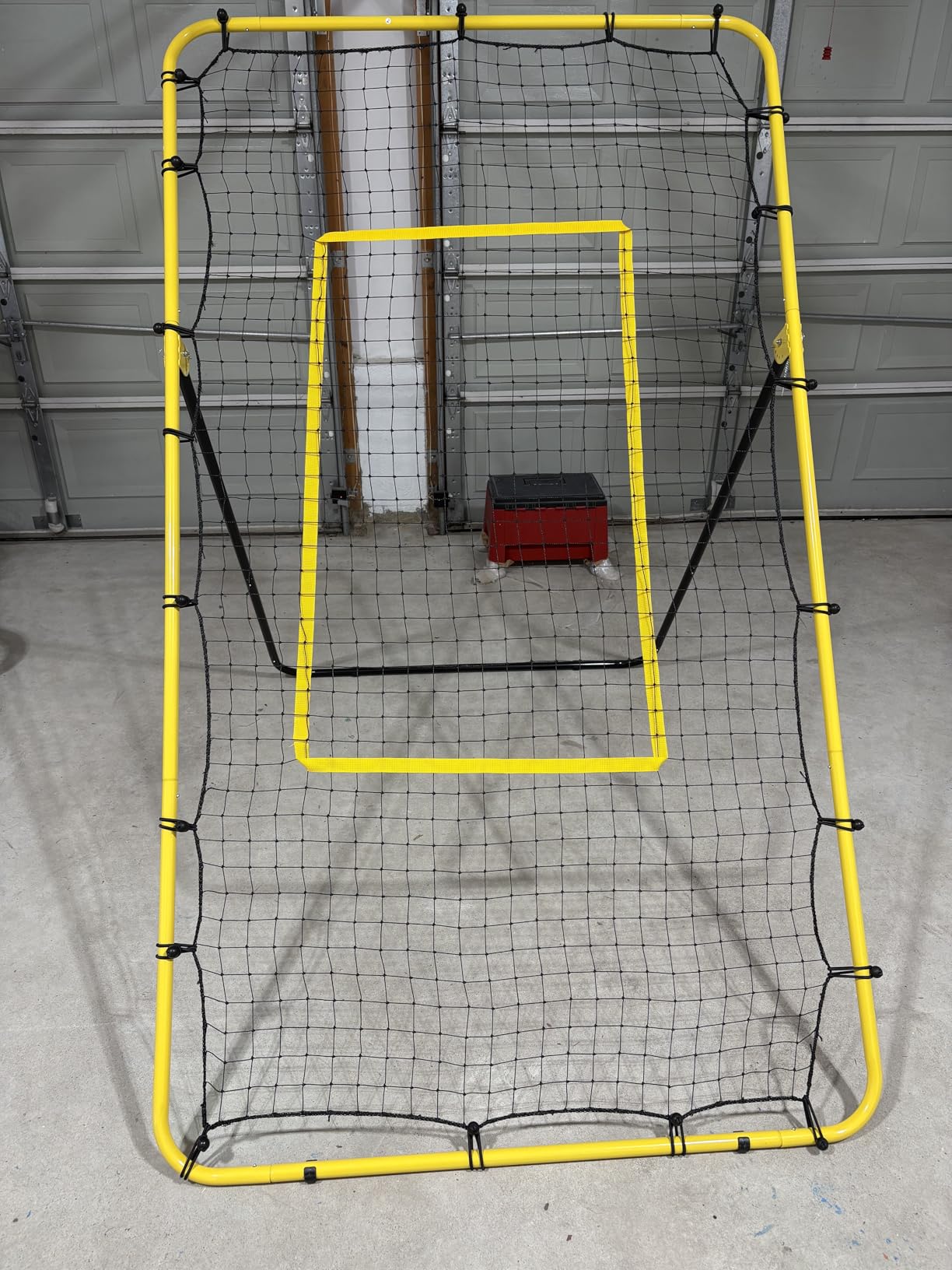 Volleyball Rebounder Net 7x4 ft -5 Angles Adjustable, Outdoor Portable or Home Training Equipment, Backyard Volleyball Trainer with Rebound Net, with Travel Bag customer photo 2