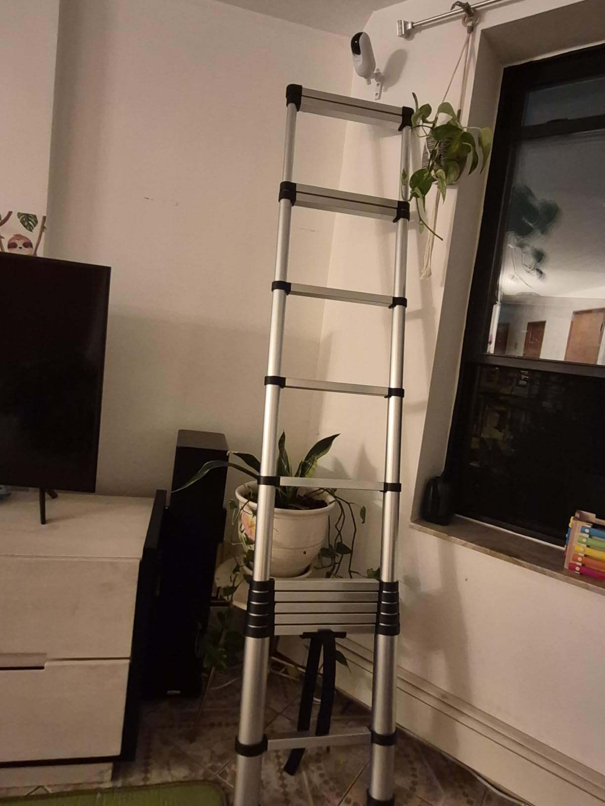 Telescoping Ladder,12.5 FT Extension Ladder, Heavy Duty 330lbs Max Capacity customer photo 1