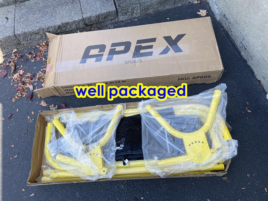 Apex Sports Professional Lacrosse Rebounder Volleyball Rebounder (4x7 Feet) - Adjustable 5 Angles, Soccer and Baseball Rebounder Practice Net with Precision Target Strip, Sturdy Frame customer photo 1