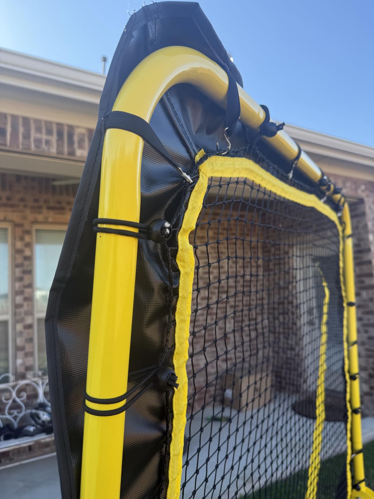 Apex Sports Professional Lacrosse Rebounder Volleyball Rebounder (4x7 Feet) - Adjustable 5 Angles, Soccer and Baseball Rebounder Practice Net with Precision Target Strip, Sturdy Frame customer photo 2