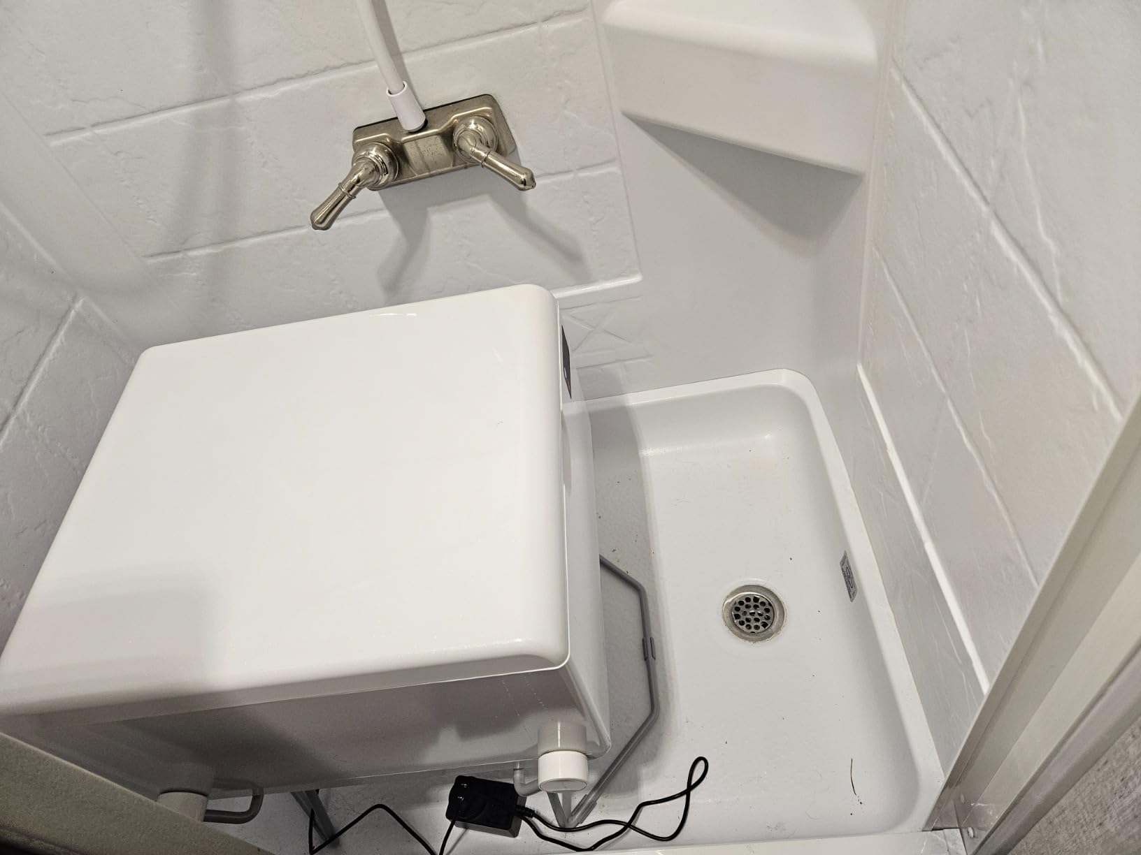 LE-310 Compact Dry Flush Toilet for Van Life and Off-Grid, Gray | Self-Contained rechargeable, Foldable design, no plumbing setup, easy storage, made for RVs, road trips, cabins and marine customer photo 1
