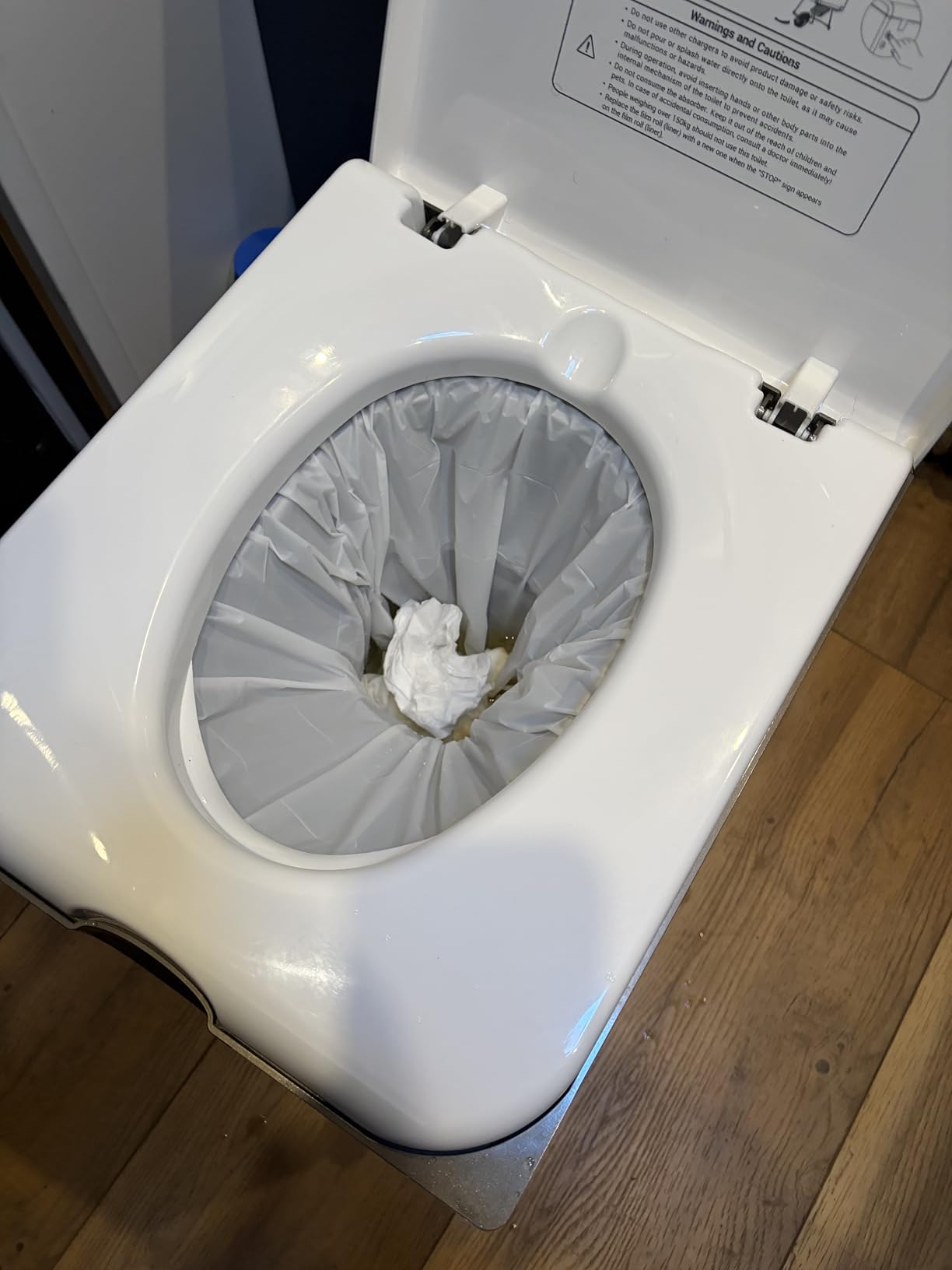 LE-310 Compact Dry Flush Toilet for Van Life and Off-Grid, Gray | Self-Contained rechargeable, Foldable design, no plumbing setup, easy storage, made for RVs, road trips, cabins and marine customer photo 2