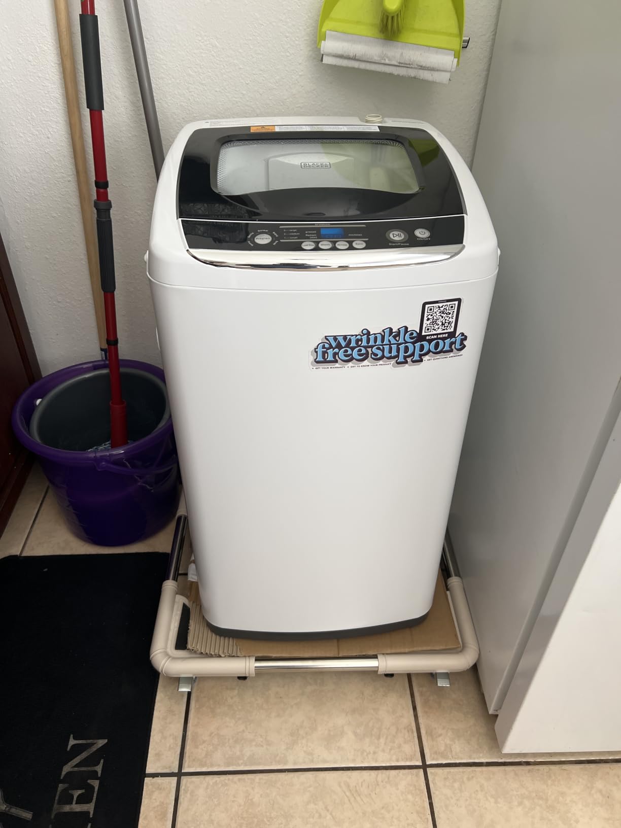 BLACK+DECKER 7.0 Cu. Ft. Front Load Dryer, Electric Clothes Dryer with LED Display and Dial Control, 5 Sensor and Manual Dry Selections, 240V, BLD67ME, White customer photo 1