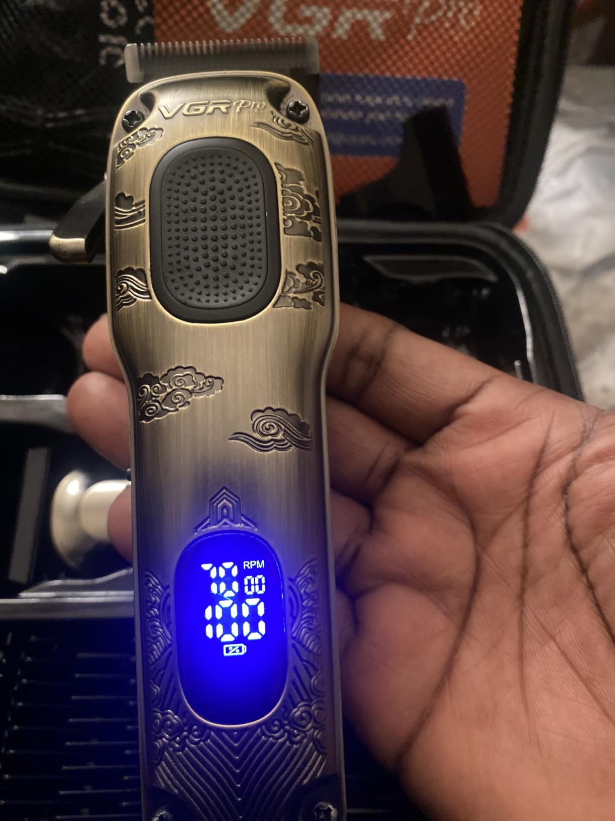 VGRPRO Hair Clippers for Men Professional, Cordless Clipper and Trimmer Set | 7000RPM Grooming Kit with EVA Case, LED display, 14 Guide Combs (including Right & Left Ear Taper Combs), Nose Trimmer Head customer photo 2
