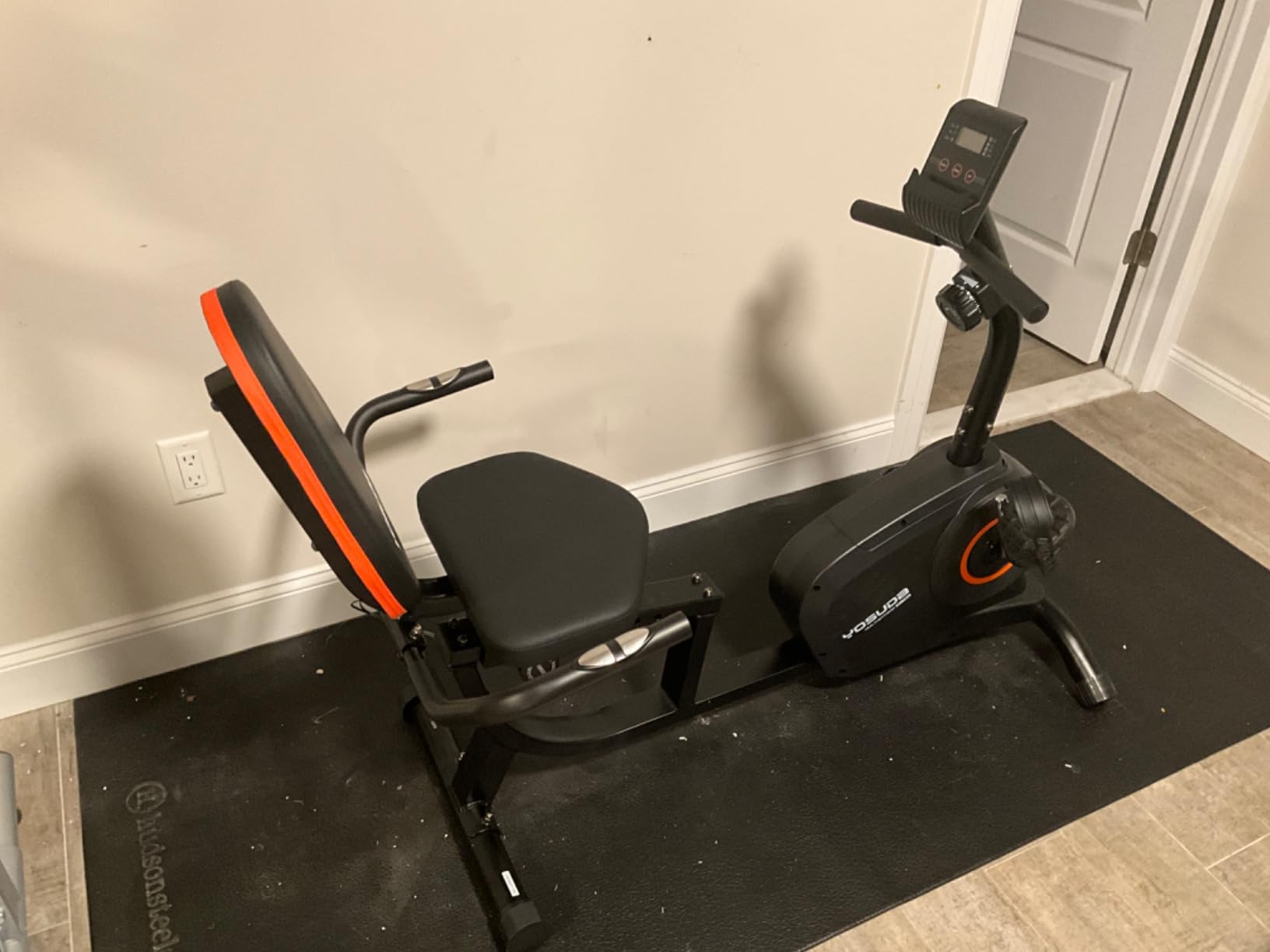 YOSUDA Recumbent Exercise Bike for Home, Magnetic Stationary Bike for Seniors | Quiet Recumbent Bikes with Adjustable Seat, 350LB Capacity, 16-level Resistance, LCD Monitor & Pulse Sensors customer photo 1
