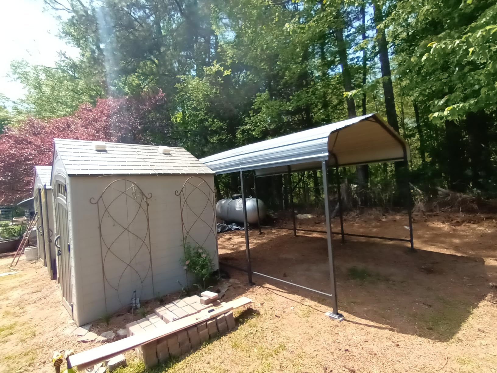 AirWire 10x15 FT Metal Carport Canopy with Reinforced Base | Heavy Duty Car port, Outdoor Galvanized Steel Garage Shelter for Boat and Truck customer photo 2