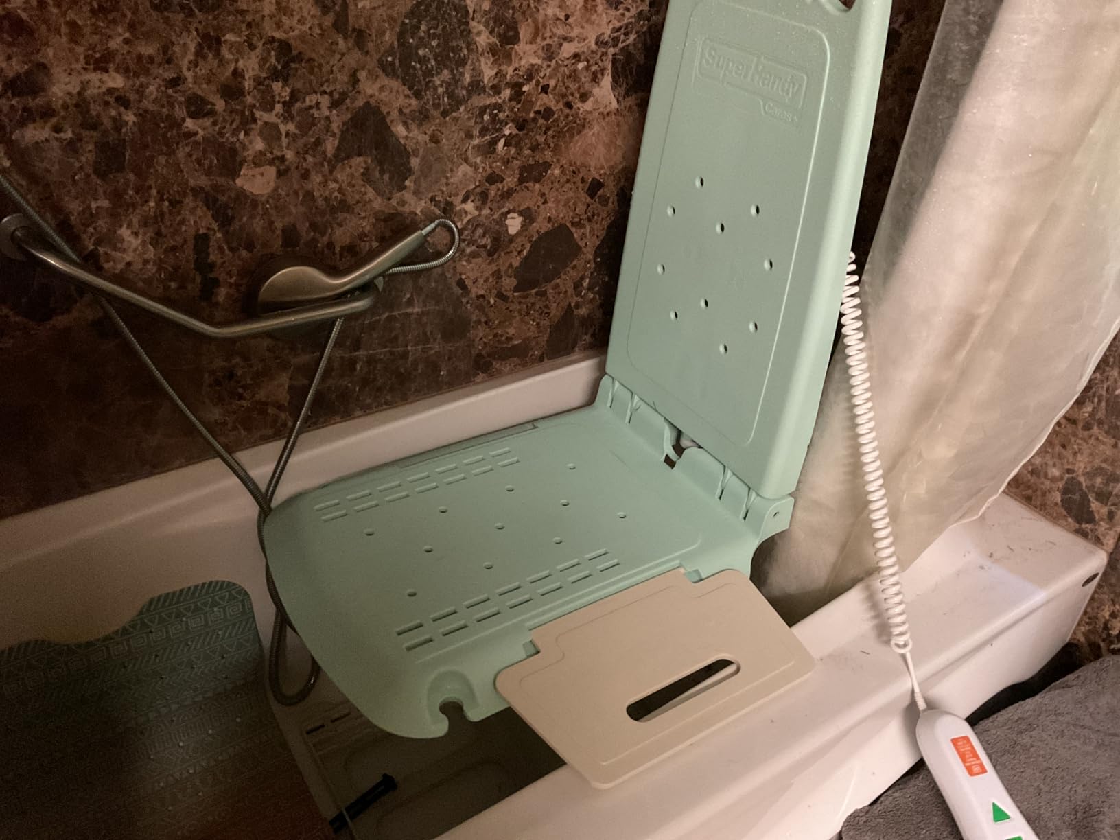SuperHandy Portable Floor and Bath Lift, 330 lb Capacity, IP68 Waterproof | Portable patient lift helps raise users from floor to standing; built for rated specs and capacity; Home Care; Fall Recovery customer photo 2