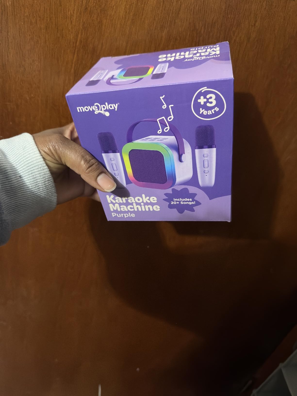 Move2Play, Karaoke Machine for Kids | Includes 20+ Kid Songs | 2 Microphones | Connect with Bluetooth | 3, 4, 5, 6, 7+ Year Old Gift | Toy for Girls, Boys, & Toddler | Birthday Present customer photo 1