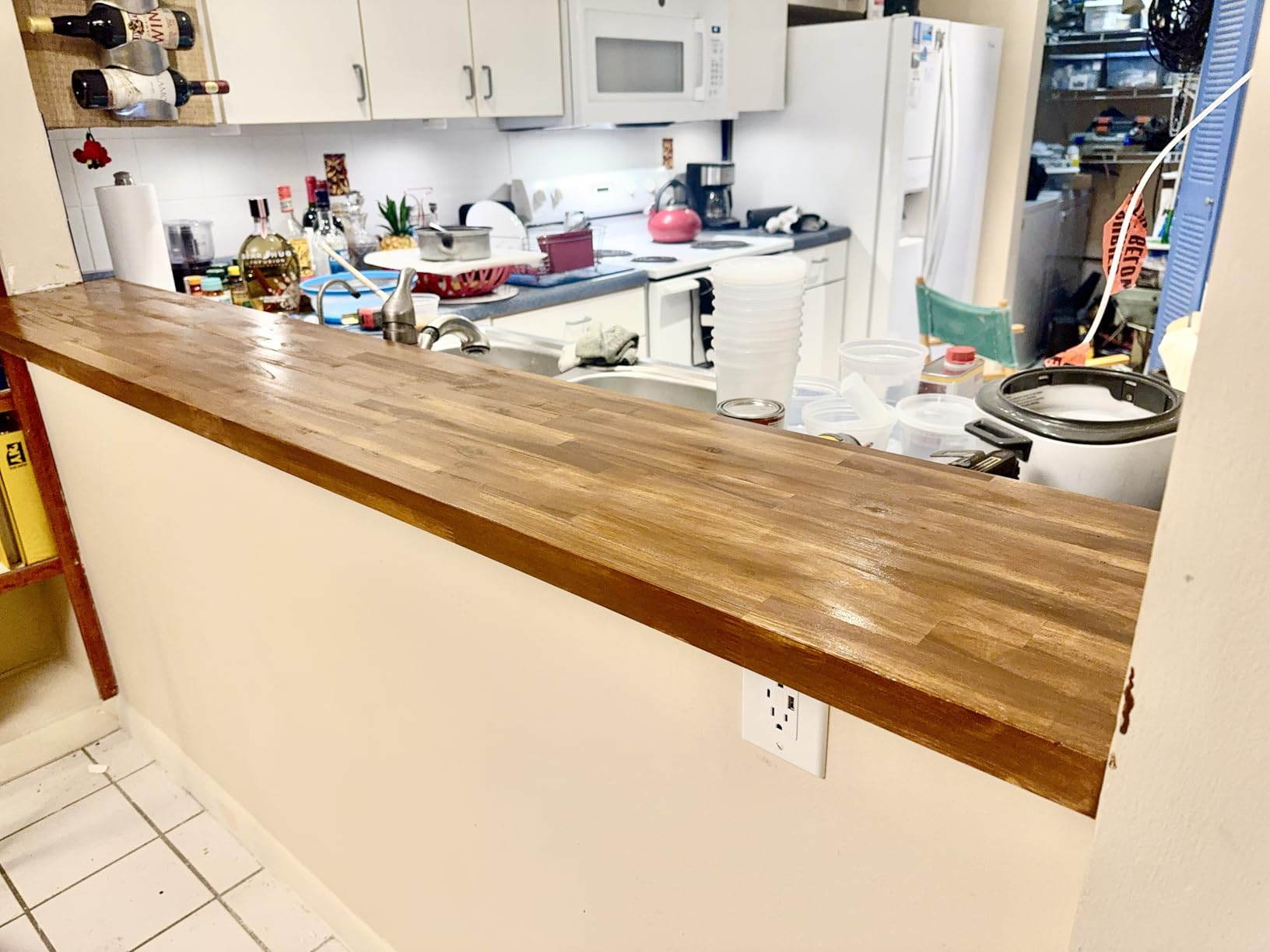 Howizz Acacia Butcher Block Countertop 72 x 36 x 1.5 Inches, Unfinished Solid Wood Table Top for DIY Desk Top, Workbench Top, Kitchen Countertop customer photo 1