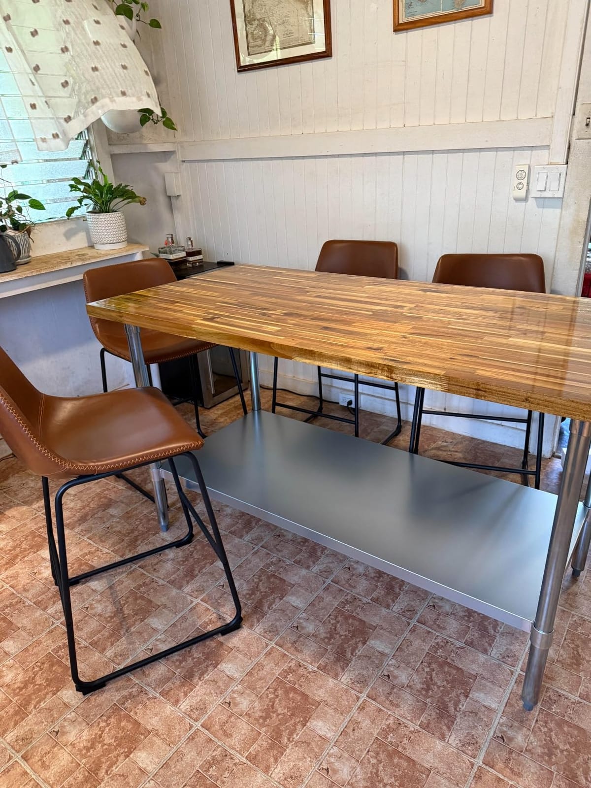 Howizz Acacia Butcher Block Countertop 72 x 36 x 1.5 Inches, Unfinished Solid Wood Table Top for DIY Desk Top, Workbench Top, Kitchen Countertop customer photo 2