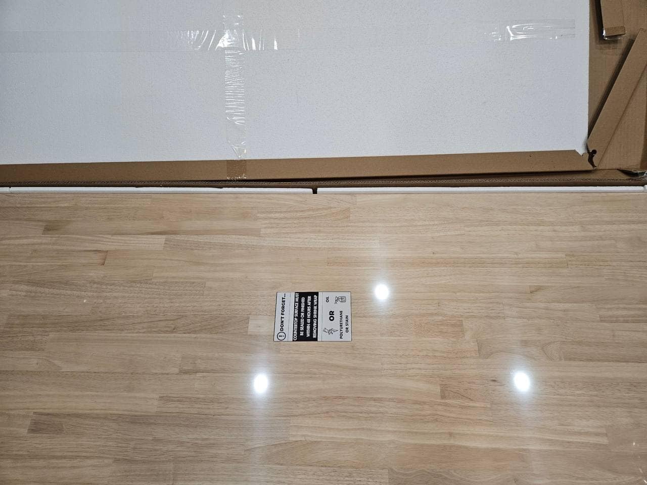 Howizz Butcher Block Countertop 8ft x 25 x 1.5 Inches, Unfinished Solid Hevea Wood Table Top, Wood Countertop for DIY Desk Top, Workbench Top, Kitchen Countertop customer photo 2