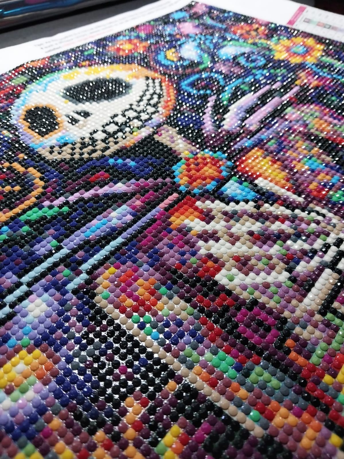 Diamond Art Kits for Adults Skull Last Flying Diamond Painting Kit 12x16in | 5D Skull Diamond Art Painting Kit for Adult, DIY Full Round Drill Tarot Gem Art Diamond Dots Kits for Home Wall Decor Gift customer photo 1