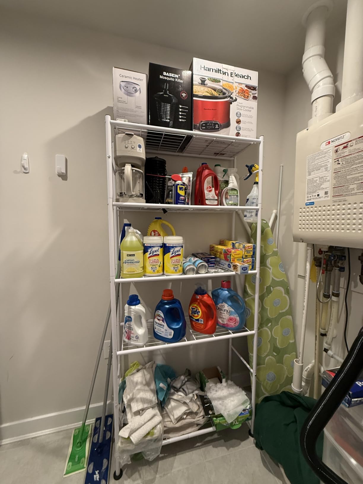 Sakugi Storage Shelves - 5 Tier Shelf Organizer, Heavy Duty Garage Shelving Unit with Leveling Feet, Stable Metal Shelves Organizer for Pantry, Kitchen and Closet, 33.0