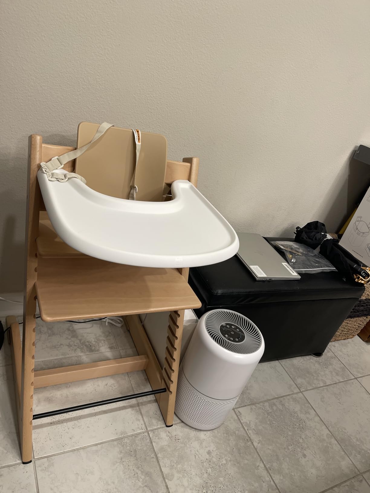 Stokke Tripp Trapp High Chair + Baby Set + Harness, Natural | Includes Chair, Baby Set, Removable Harness for Children 6-36 Months, Adjustable, Ergonomic & Easy to Clean customer photo 1