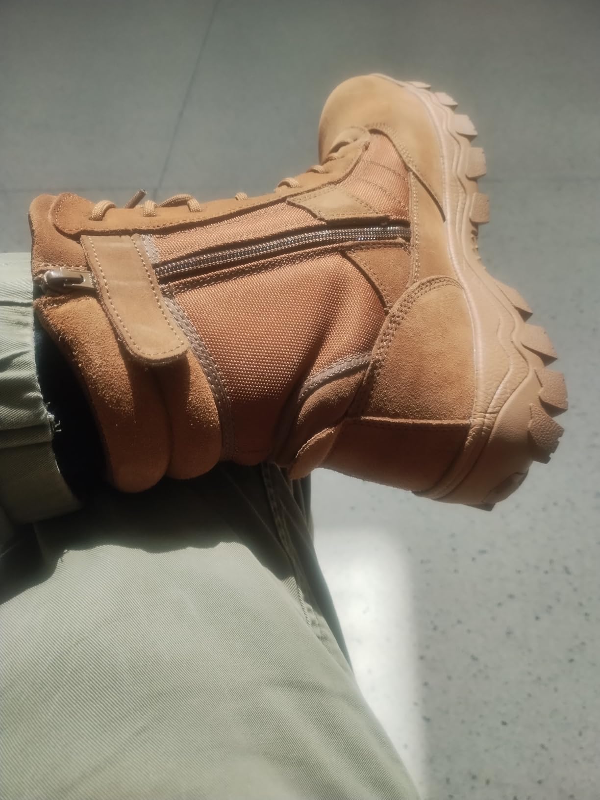 NORTIV 8 Men's Tactical Military Work Boots Side Zipper 8 Inches 2.0 Trooper-pro customer photo 2