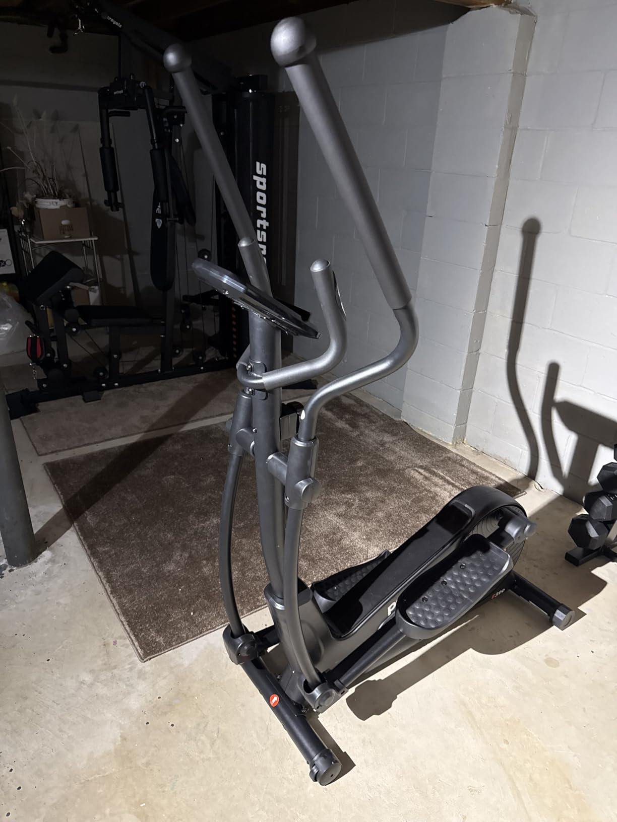 pooboo Elliptical Machine, Elliptical Exercise Machine with 16-Level Resistance&Quiet Magnetic Driving System, Elliptical Machine for Home with LCD Monitor,15.5-17IN Stride, 350LBS Weight Capacity customer photo 1