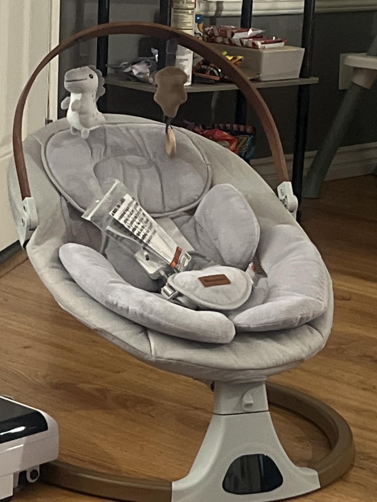 Monamii Baby Swings for Infants, Bluetooth Infant Swing with Music Speaker | Baby Swing with 5 Speeds, Remote Control, IMD Touch Panel, 3 Timer Settings, for Indoor & Outdoor Use customer photo 2