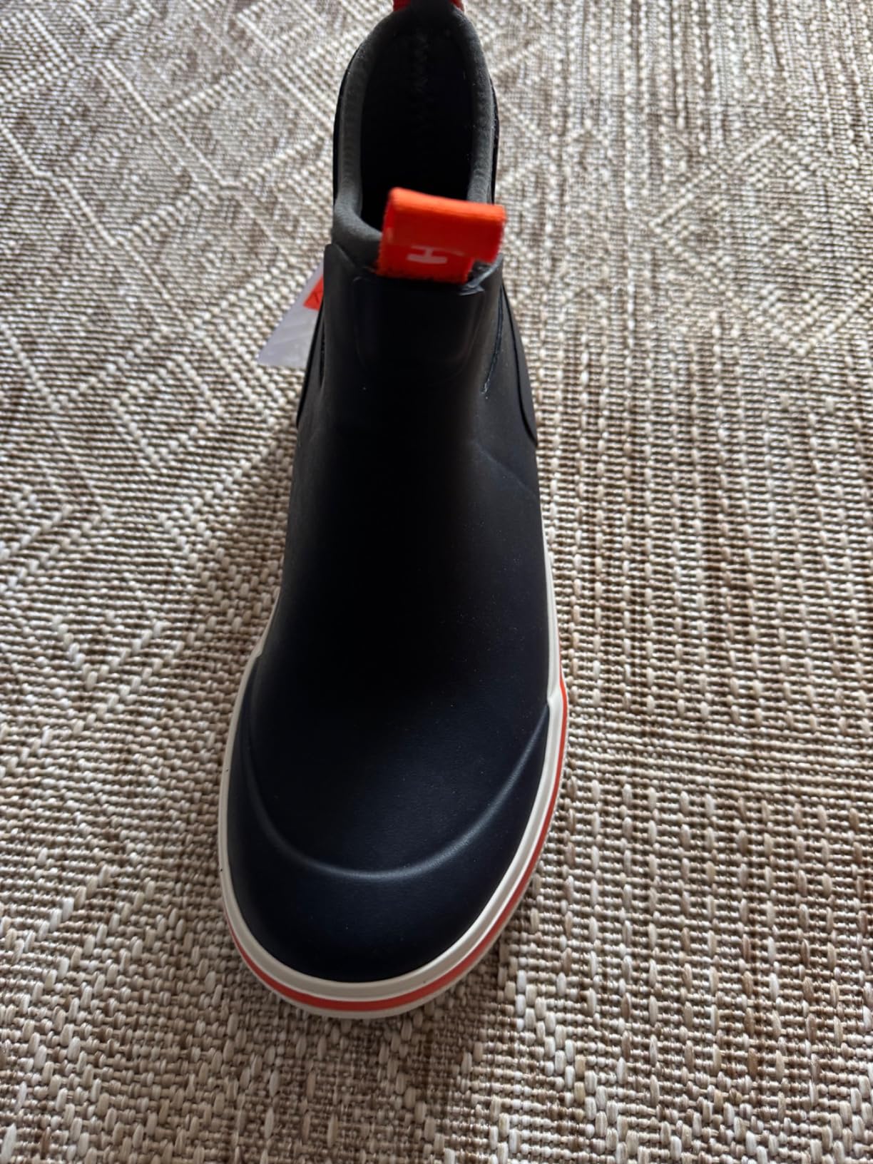 HISEA Men's Ankle Deck Rain Boots Waterproof Rubber Neoprene Fishing Shoes customer photo 1