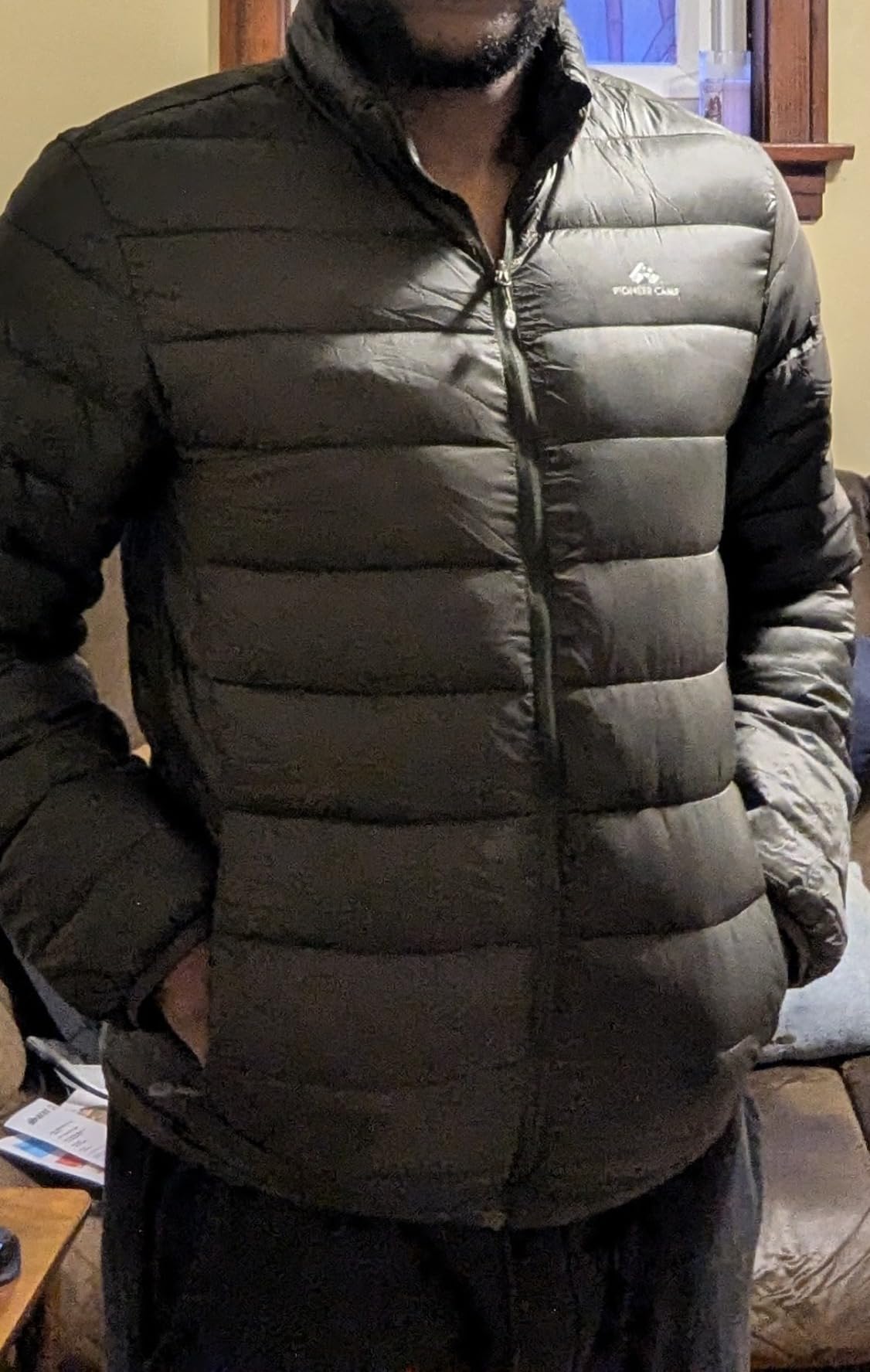 Pioneer Camp Mens Lightweight Packable Puffer Jacket Winter Insulated Puffy Coat Water Repellent Warm Quilted Jackets Travel customer photo 2