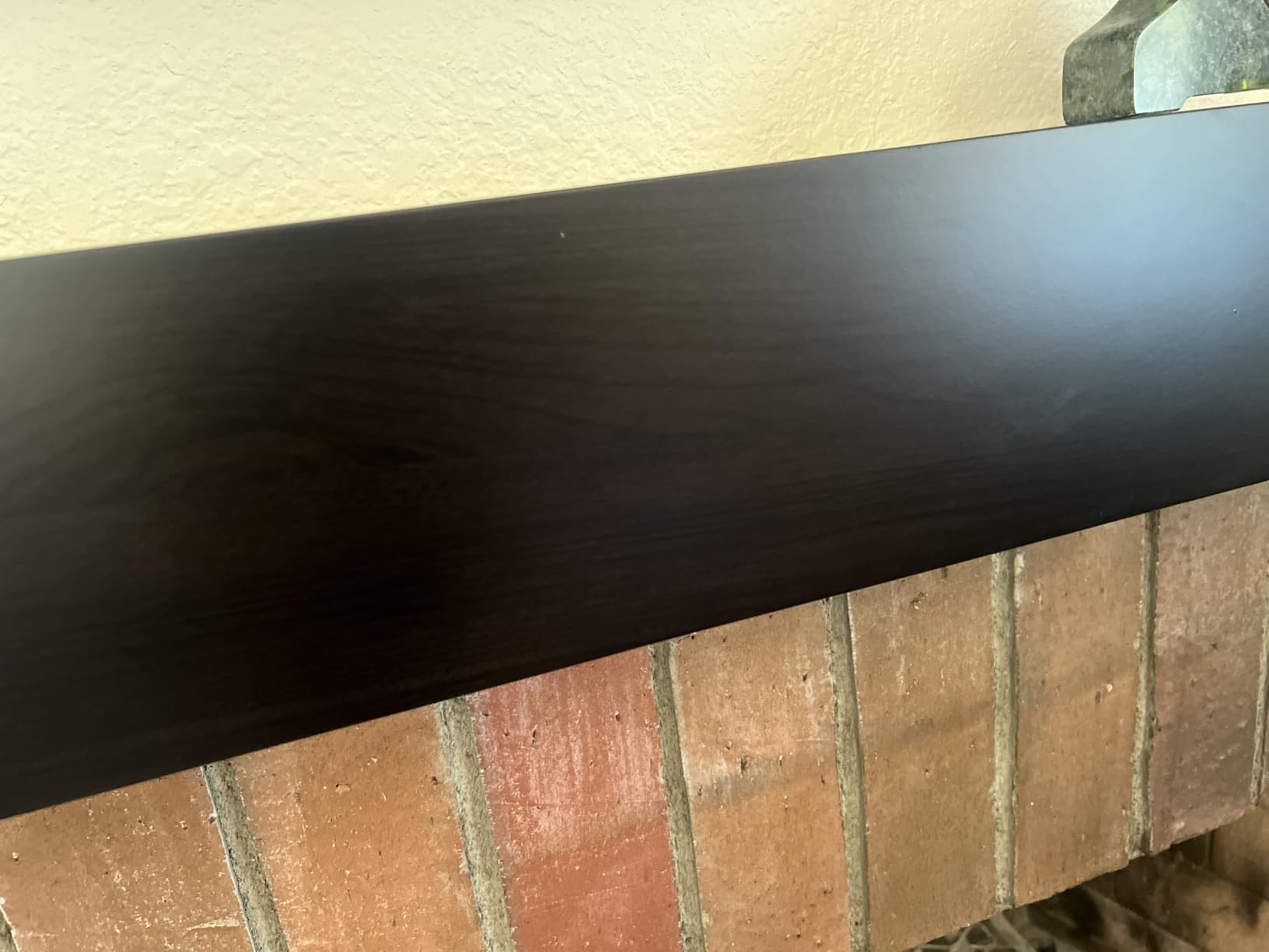 G GOOD GAIN Fireplace Mantel Shelves 54x8x5 inch for Wall Decor, Dark Walnut | Floating Wood Mantle Shelves, Handcrafted, 5'' Thick Pine Wood, for Bedroom, TV, Books, Livingroom, Farmhouse, Easy Installation customer photo 1