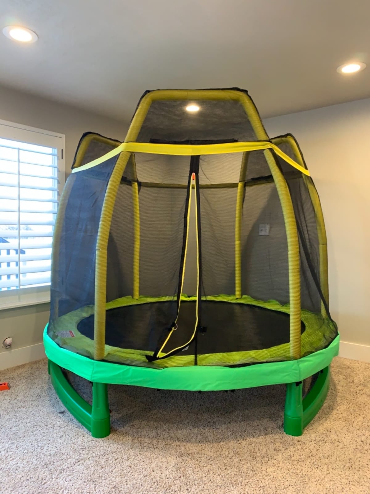 GYMAX Trampoline for Kids, 7FT Toddler Trampoline with Safety Enclosure Net & Seamless Spring Pad, Heavy Duty Small Indoor/Outdoor Trampoline for Boys, Girls Age 3+ customer photo 1