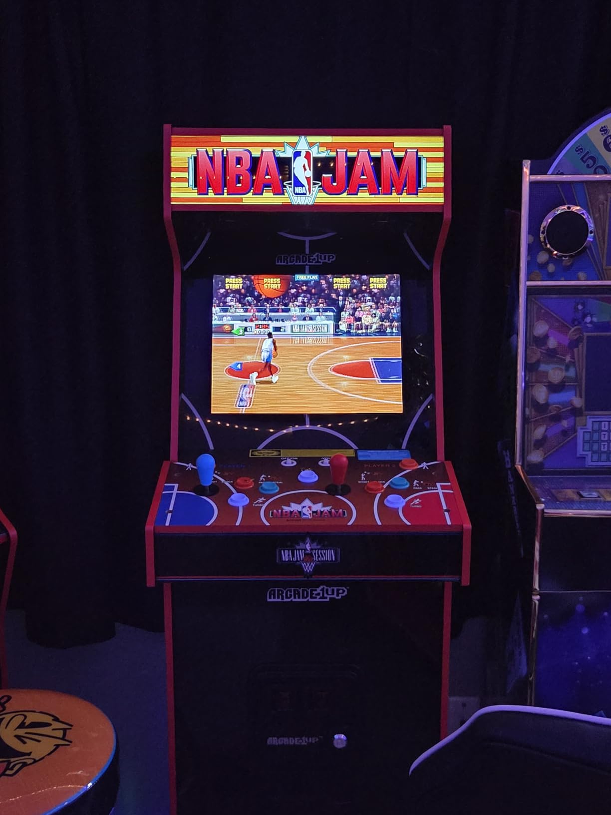 ARCADE1UP NBA JAM Deluxe 2-Player Home Arcade Machine, Over 5-Foot | Cabinet with Online Multiplayer, Light-Up Marquee and 3 Classic Basketball Games customer photo 2