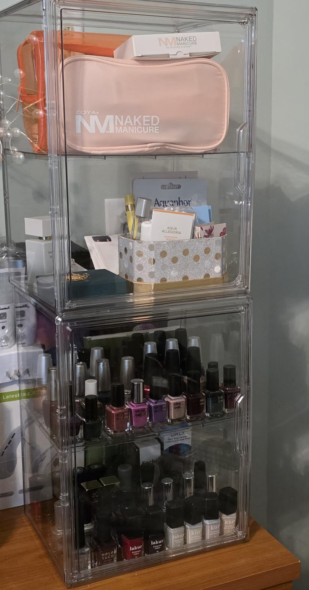 LXLXXL Acrylic Box Display Case, 5-Pack XL Stackable Storage Bins with Lid | Stackable Storage Bin X-Large 5 Pack, Clear Acrylic Display Case With Magnetic Lid, Dustproof Showcase for Figures Cosmetics customer photo 2