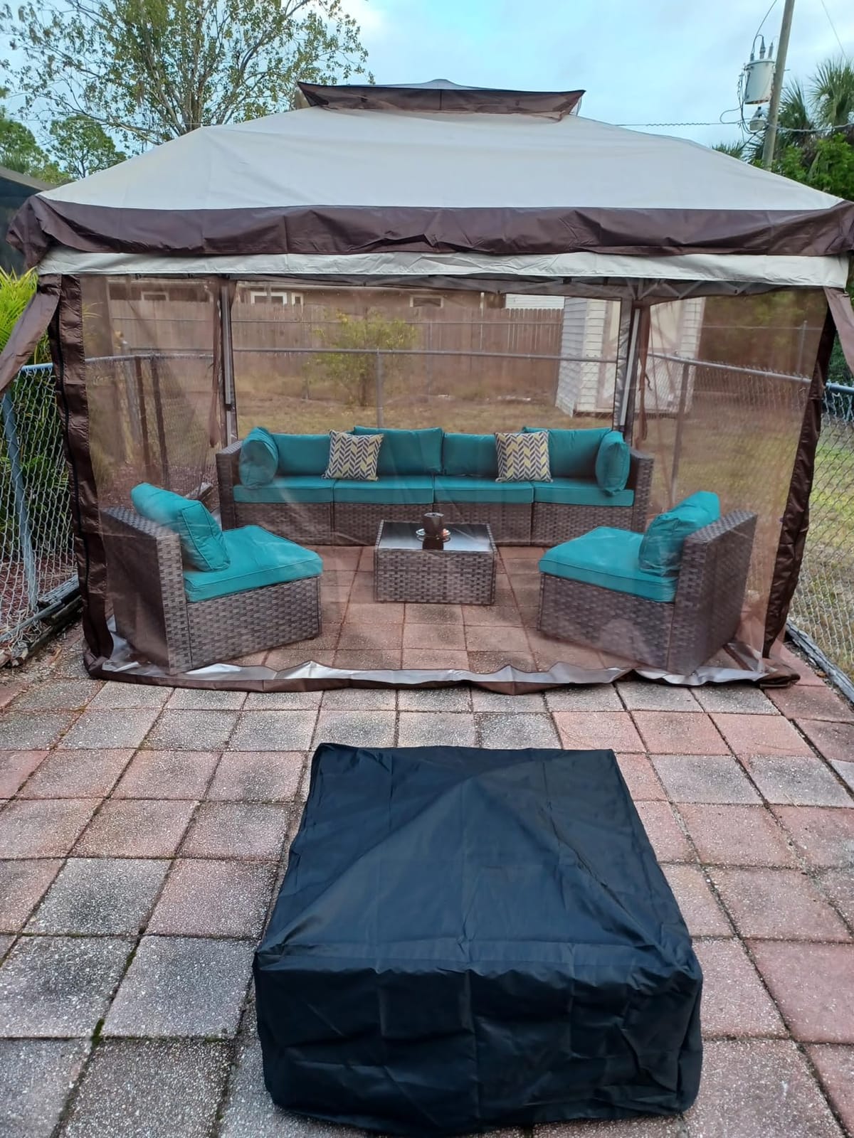 Bealife 11x11 Pop Up Gazebo Tent with Mosquito Netting - Beige | Instant Gazebo, Canopy Party Tent with Roller Bag, Pop Up Canopy for Parties Patio Lawn Backyard Garden Deck customer photo 2