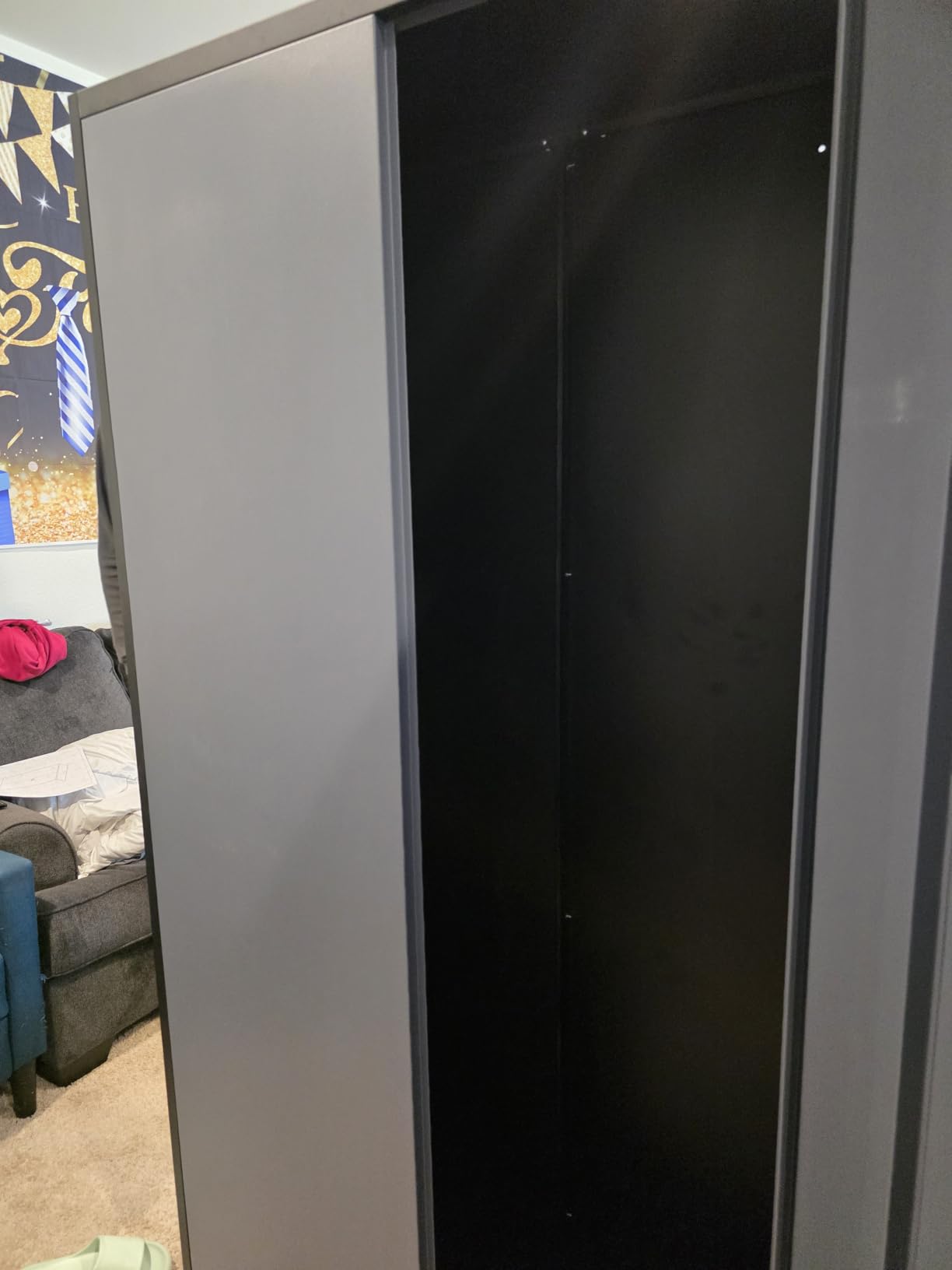 Letaya Black Storage Cabinet with Adjustable Shelves - Metal Home Kitchen Pantry Cabinets with Doors, Organization Locker for Cupboard/Bedroom/Dining/Living/Bathroom/Office/Garage Room customer photo 2
