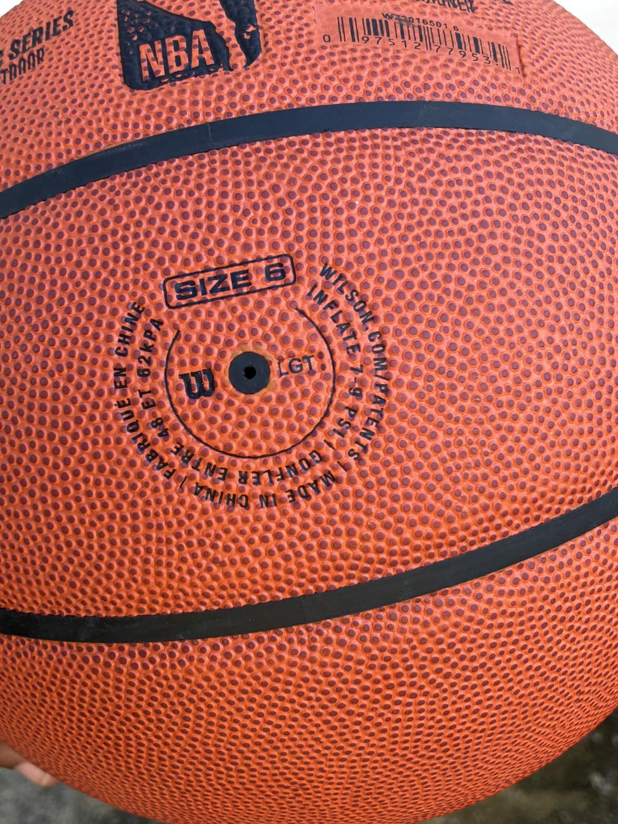 WILSON NBA Authentic Indoor/Outdoor Basketballs - Size 3, Size 6 and Size 7 customer photo 1