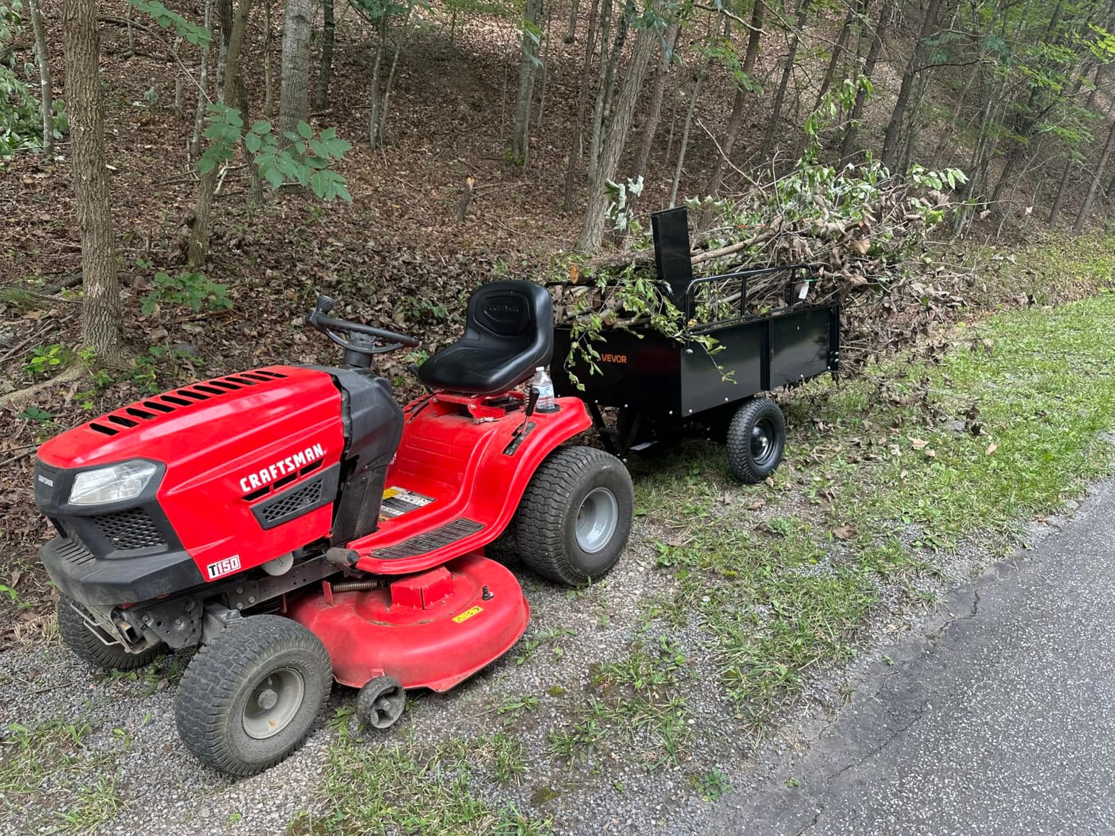 VEVOR ATV UTV Trailer Tow Behind Dump Cart | 1500lbs Capacity, 15 Cubic Feet, Heavy Duty, For Lawn Mower Tractor, Yard Garden Use customer photo 1