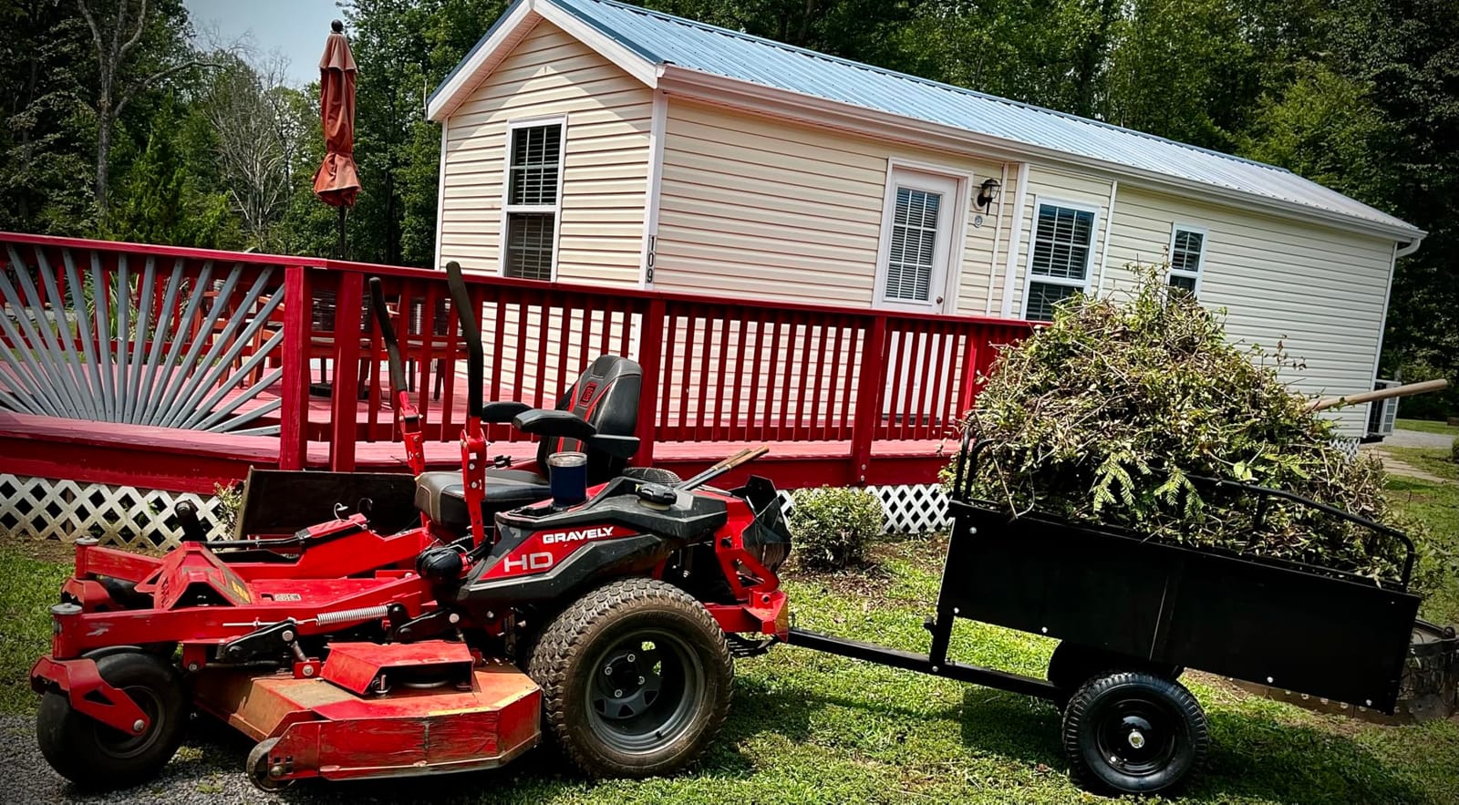 VEVOR ATV UTV Trailer Tow Behind Dump Cart | 1500lbs Capacity, 15 Cubic Feet, Heavy Duty, For Lawn Mower Tractor, Yard Garden Use customer photo 2