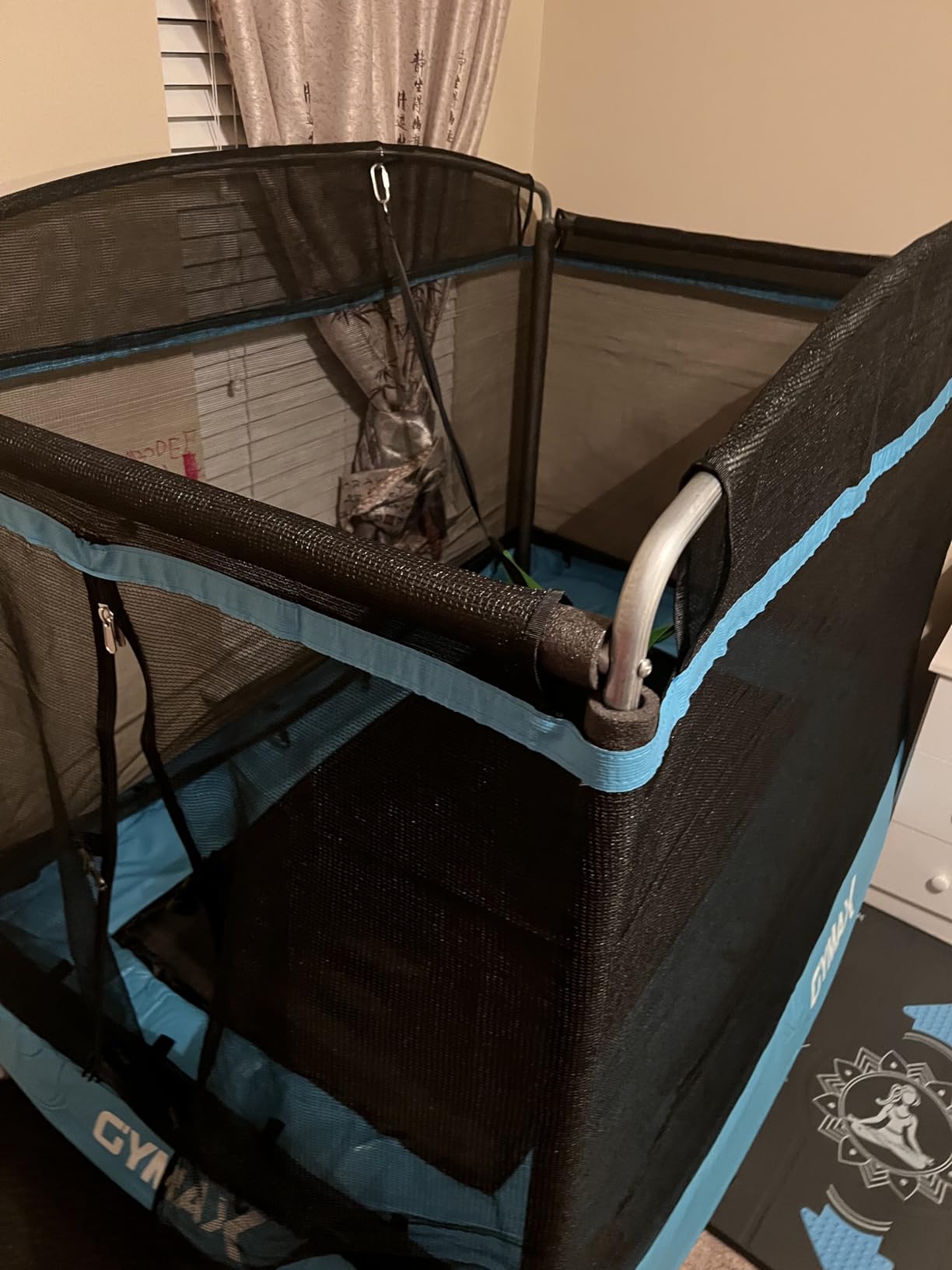 Goplus 6FT Kids Trampoline with Swing, ASTM Approved Rectangle Recreational Trampoline w/Enclosure Safety Net, Galvanized Steel Frame, Indoor Outdoor Baby Toddler Trampoline for Boys Girls customer photo 1