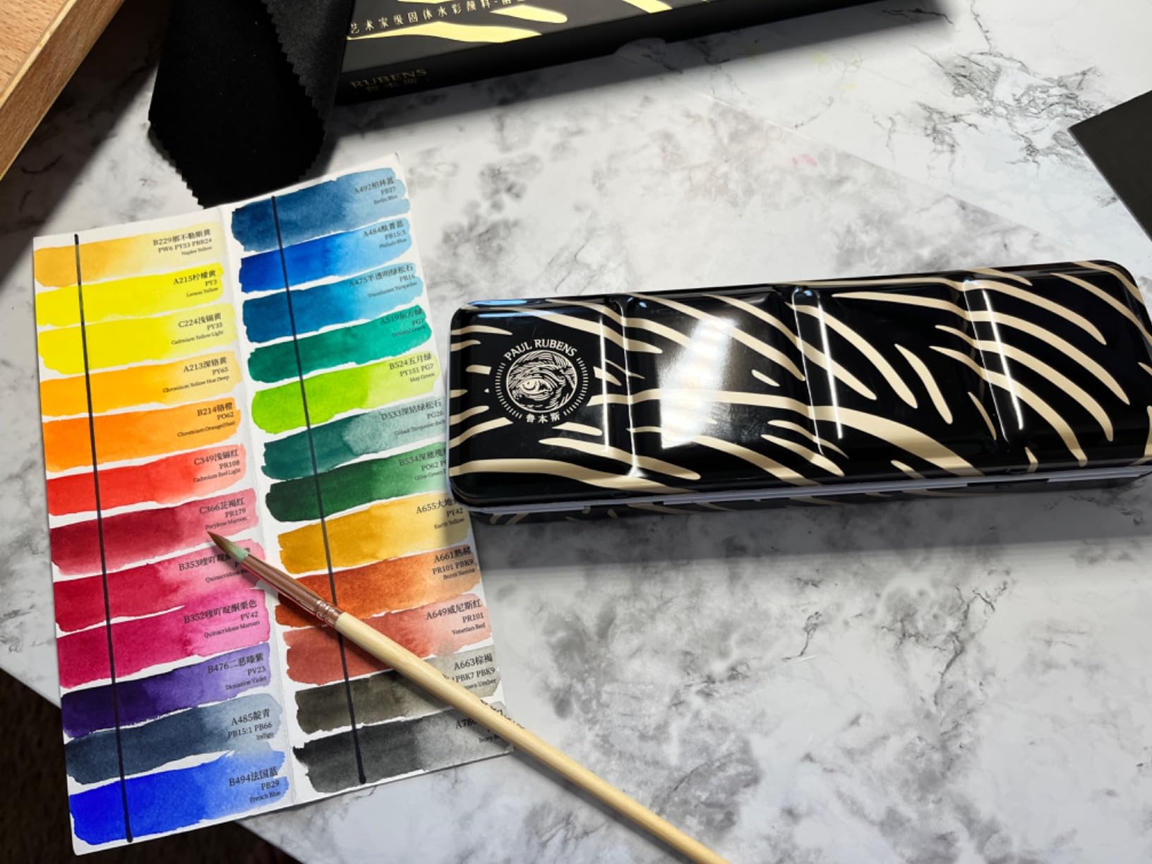 Paul Rubens Artist Watercolor Paint Set, 48 Vibrant Colors in Portable Box, Great Lightfastness, Perfect Travel Professional Watercolor Set for Artists, Beginners, Adults customer photo 1