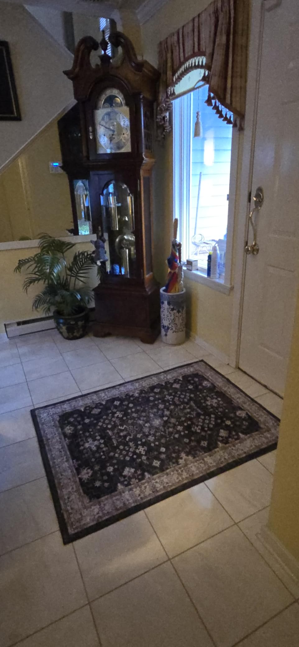 Black Farmhouse Washable 8x10 Area Rugs for Living Room, Bedroom, Dining Room Kitchen Table Rug for Under Table, Office, Dark Charcoal Tumble Stain Resistant Non-Slip Large Washable (8x10 Black/Multi) customer photo 1