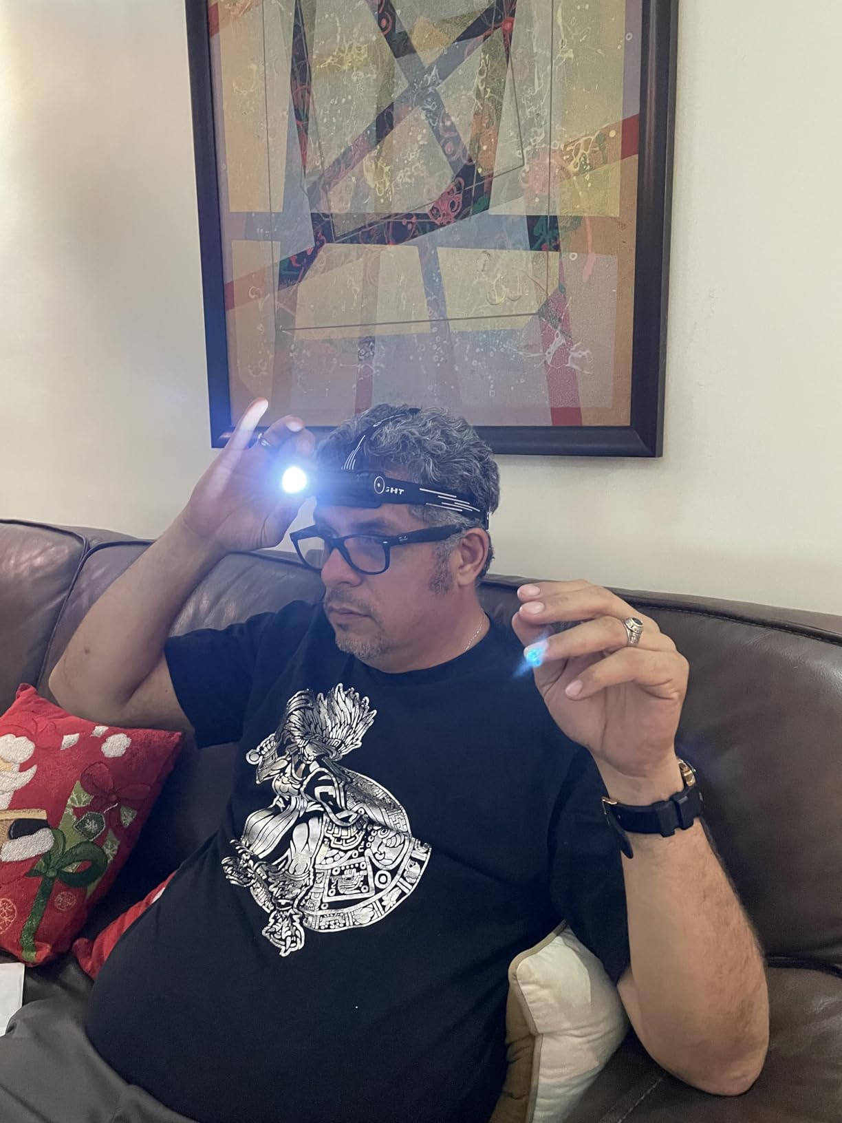 OLIGHT Perun 3 Headlamp Rechargeable, Red Light, Waterproof, Black | 3000 Lumens, 160M Beam Distance, 2-in-1 Head lamp Flashlight, IP68, Magnetic Tailcap, Long Runtime for Camping, Hiking, Work customer photo 1