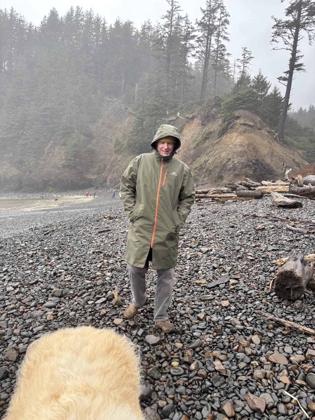 NORDIC OUTLAND Rain Jacket Men, Waterproof Breathable Long Raincoat with Hood Mesh Lining, Windbreaker for outdoor activities customer photo 1