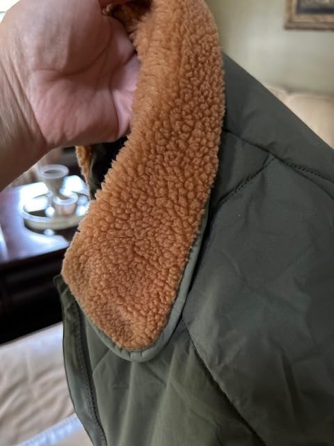 Dokotoo Women's Winter Casual Quilted Jackets Long Sleeve Button Down Puffer Jacket Padded Outerwear Coats customer photo 2