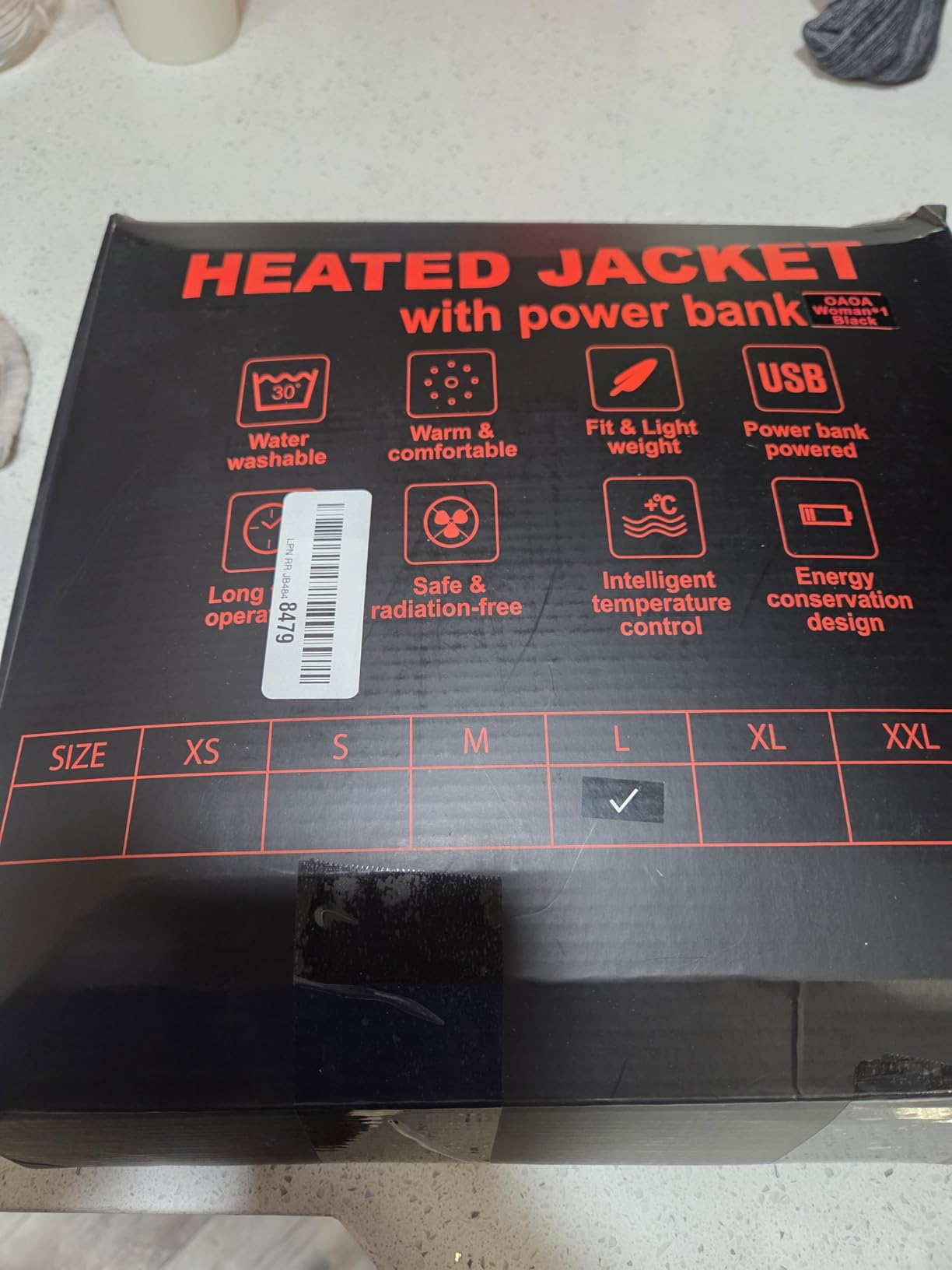 OAOA innovation Womens Heated Jacket with 10000mAh Battery Pack, Dual Control Button Heated Coat customer photo 2