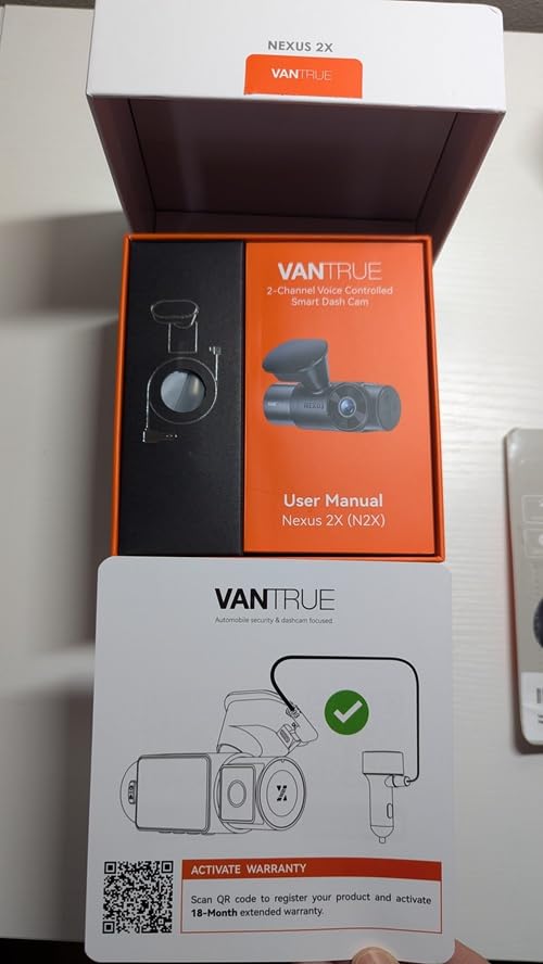 Vantrue N2X 2.7K Dash Cam Front and Inside, STARVIS 2 PlatePix Car Camera | IMX675 Sensor, HDR+IR Night Vision, F/1.8 Aperture, 5G WiFi & GPS, 60fps, App/Voice Control, G-Sensor, 24/7 Parking Mode customer photo 1