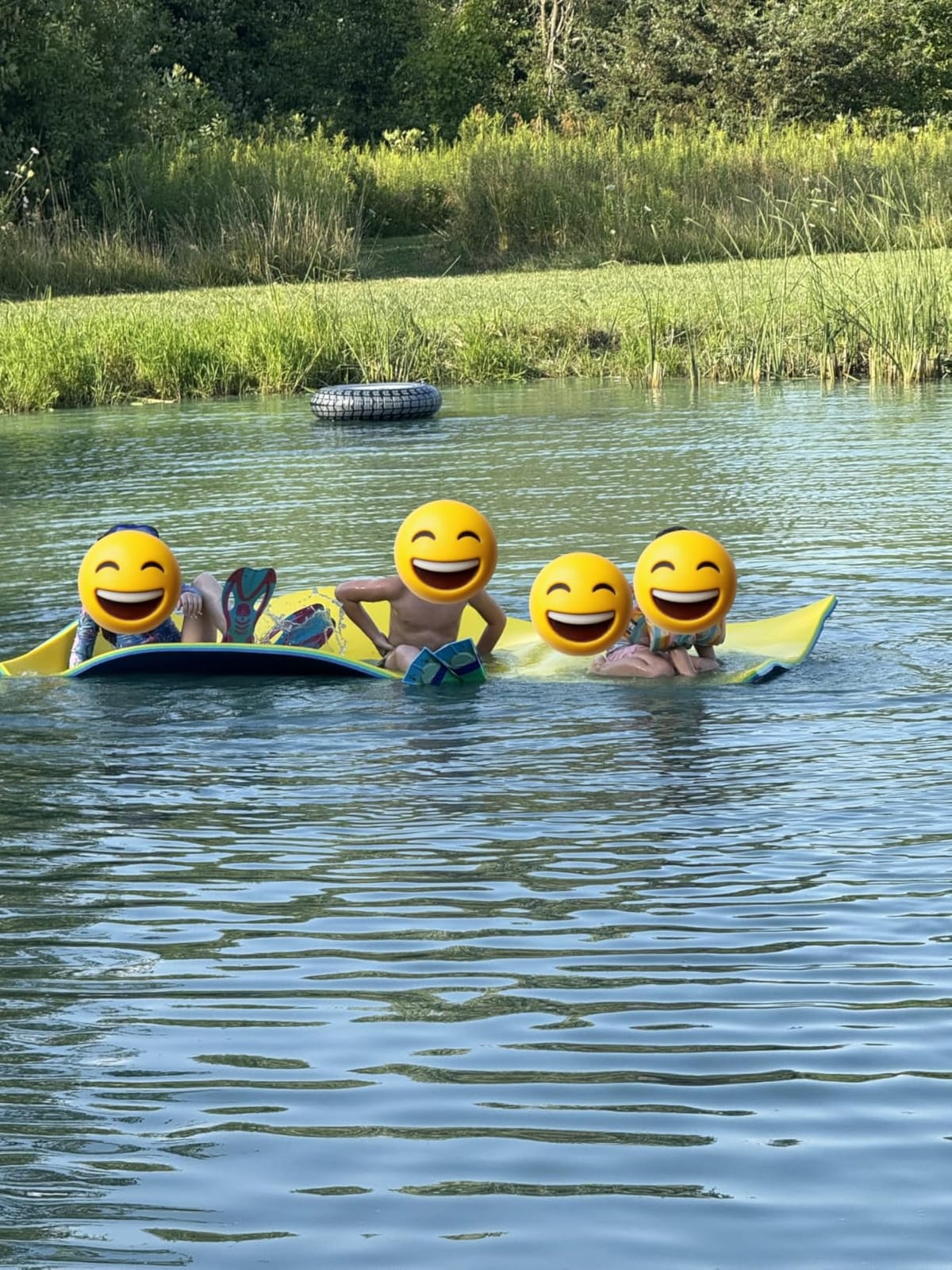 CTSC Lily Pad Floating Mat, Floating Mat for Lake, Floating Water Mat | 12 x 5 Ft 3-Layer High Density XPE Foam with 2-Layer Reinforced Mesh with a 16.4' Elastic Bungee Tether for Lake, Pool customer photo 2