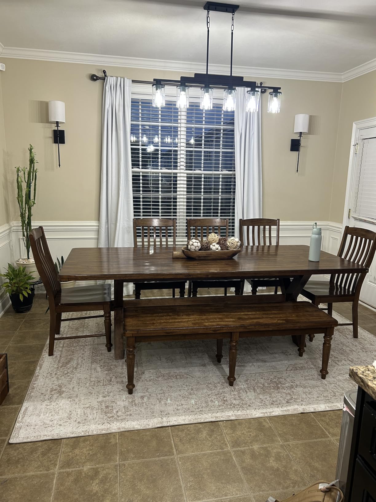 XLUEZ Area Rug 9x12 Living Room Rug, Machine Washable Vintage Distressed Medallion Rug Non-Slip Soft Low Pile Large Indoor Rugs for Bedroom Kitchen Dining Room Office(Beige,9'x12') customer photo 2