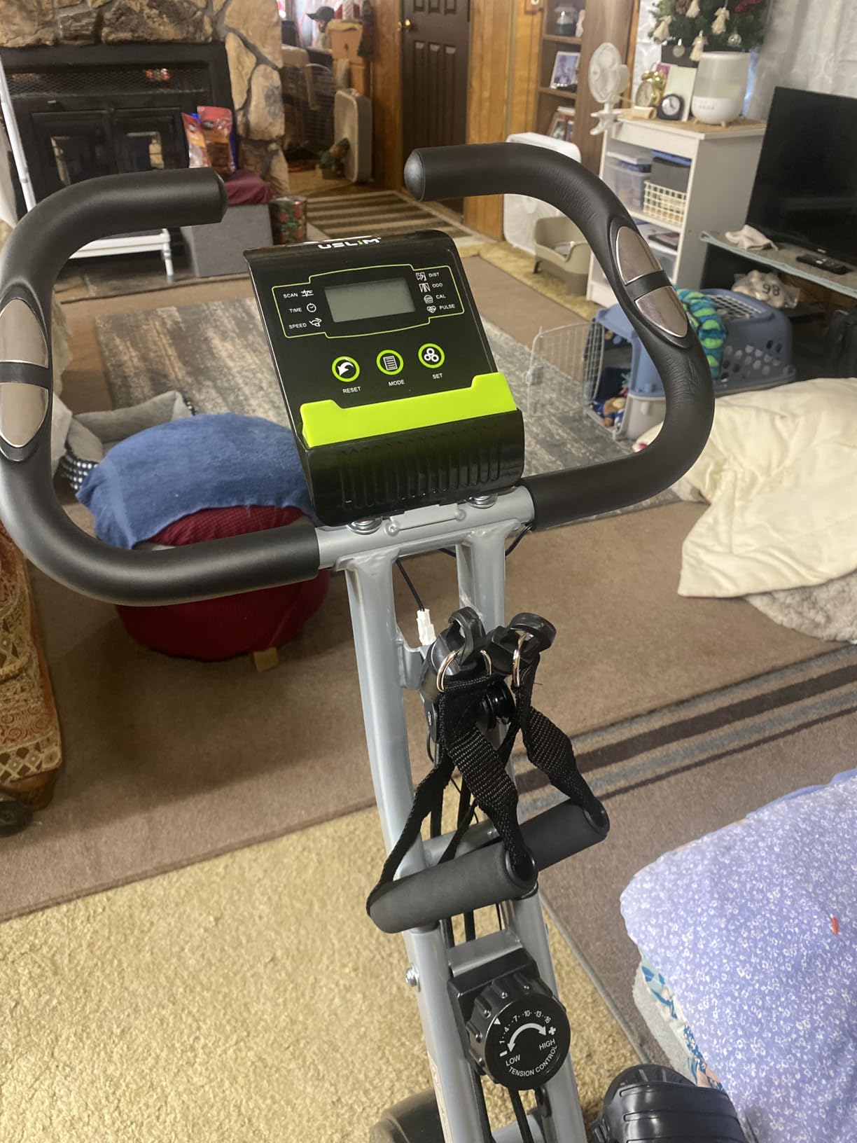 Foldable Exercise Bike Stationary Bikes for Home, 5 IN 1 Indoor Workout Bike, with 16-Level Quiet Magnetic Resistance, 6.6 LBS Flywheel and 300LBS Capacity, 2025 Designed 817 X-bike customer photo 1