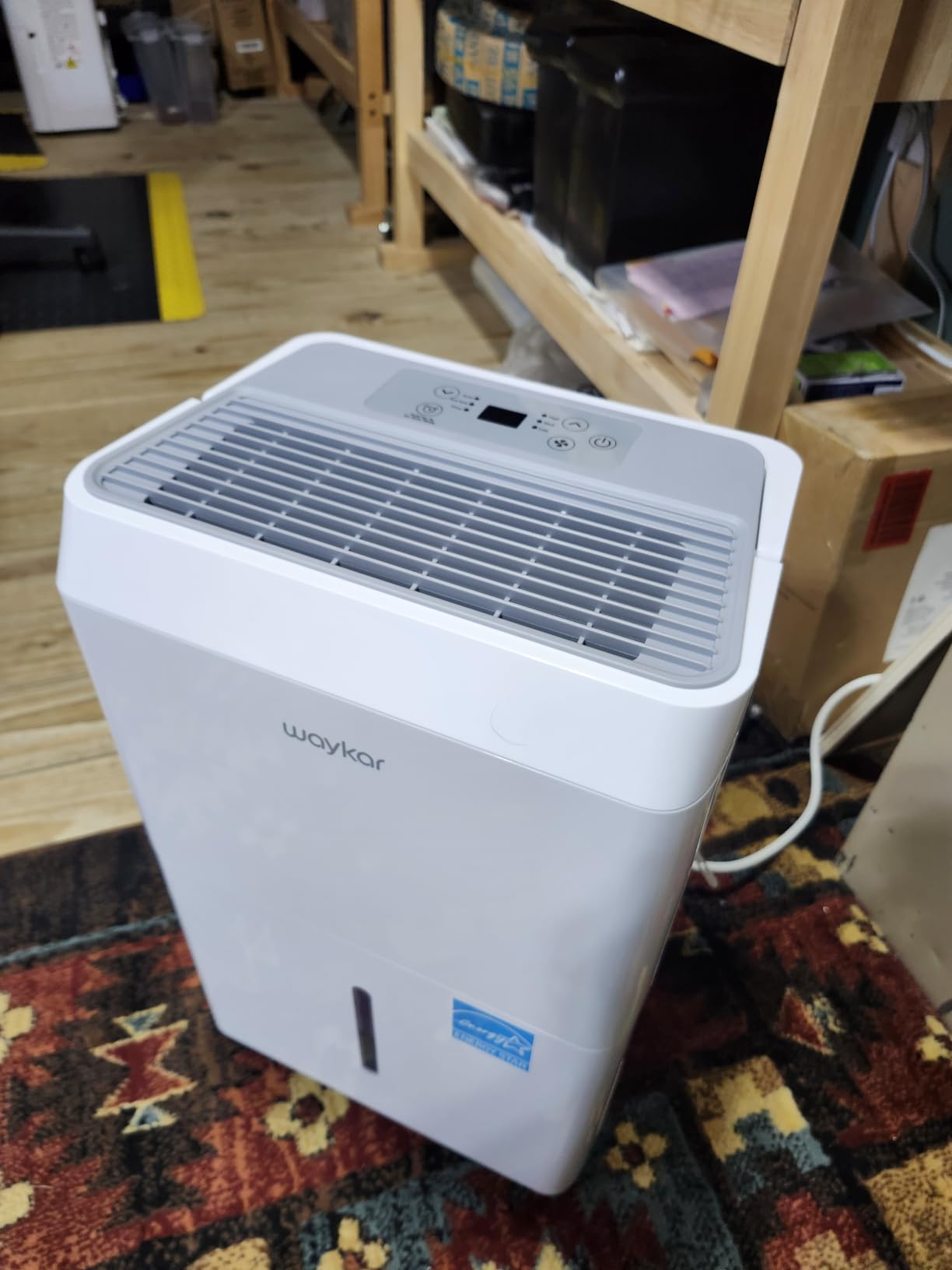 Waykar 6000 Sq.Ft Energy Star Dehumidifier for Basement & Home, 120 Pint/Day with Drain Hose & Tank, Ultra Quiet (40 dB), Smart Auto Comfort Mode | Temperature-Sensing Auto Mode, Auto-defrost, Continuous drainage support for large home, 30%-80% Smart Humidity Control customer photo 1
