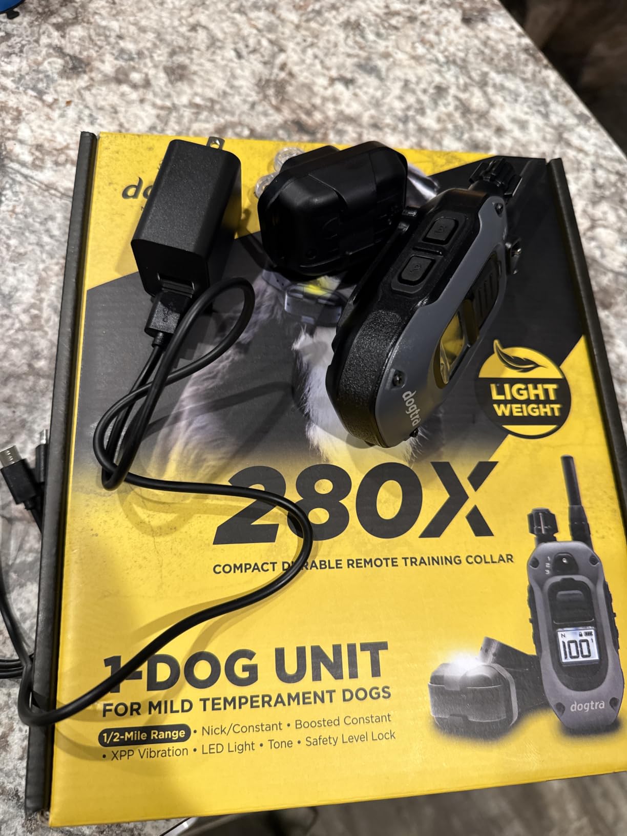 Dogtra 280X E-Collar with Remote [New Edition] 10 lbs+, 1/2 Mile Range, LED Light, 100 Levels of Precise Control for Stubborn Dogs, Waterproof, Boost for Quick Recall, Vibration, Safety Lock & Tone customer photo 1