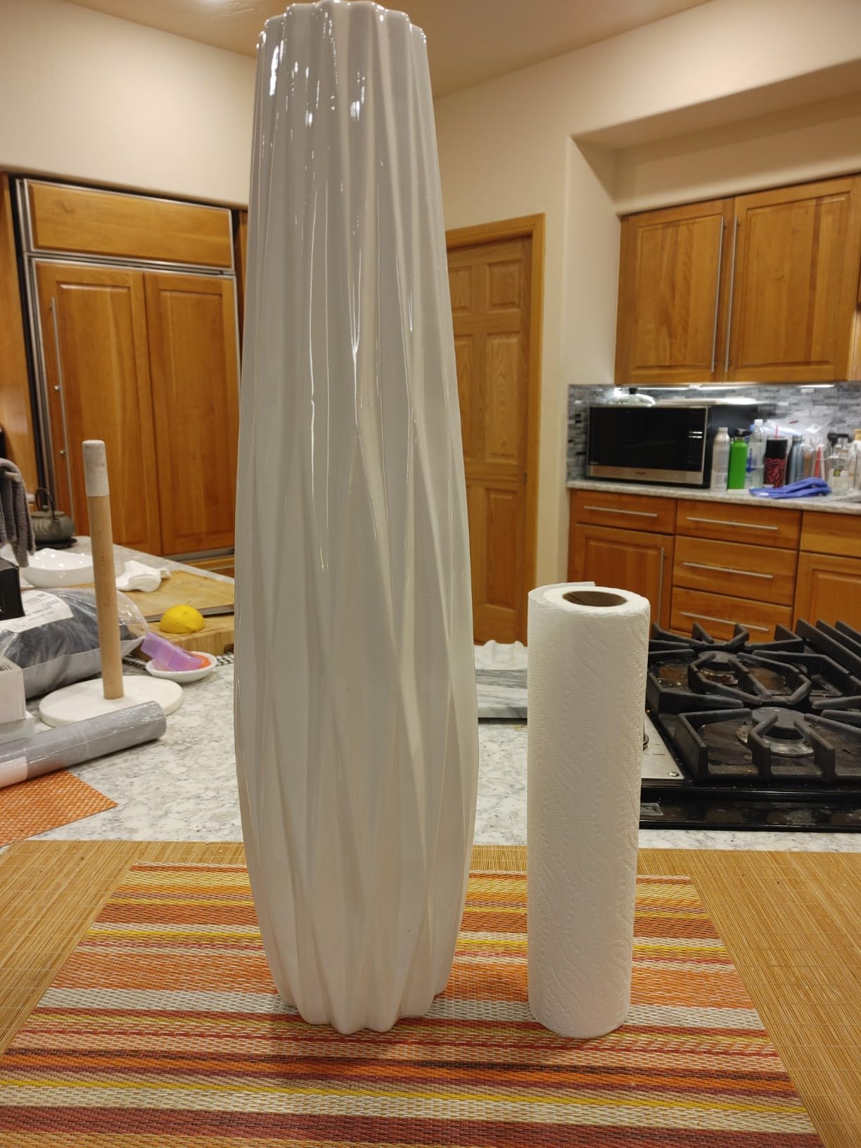White Floor Vase, Ceramic 18